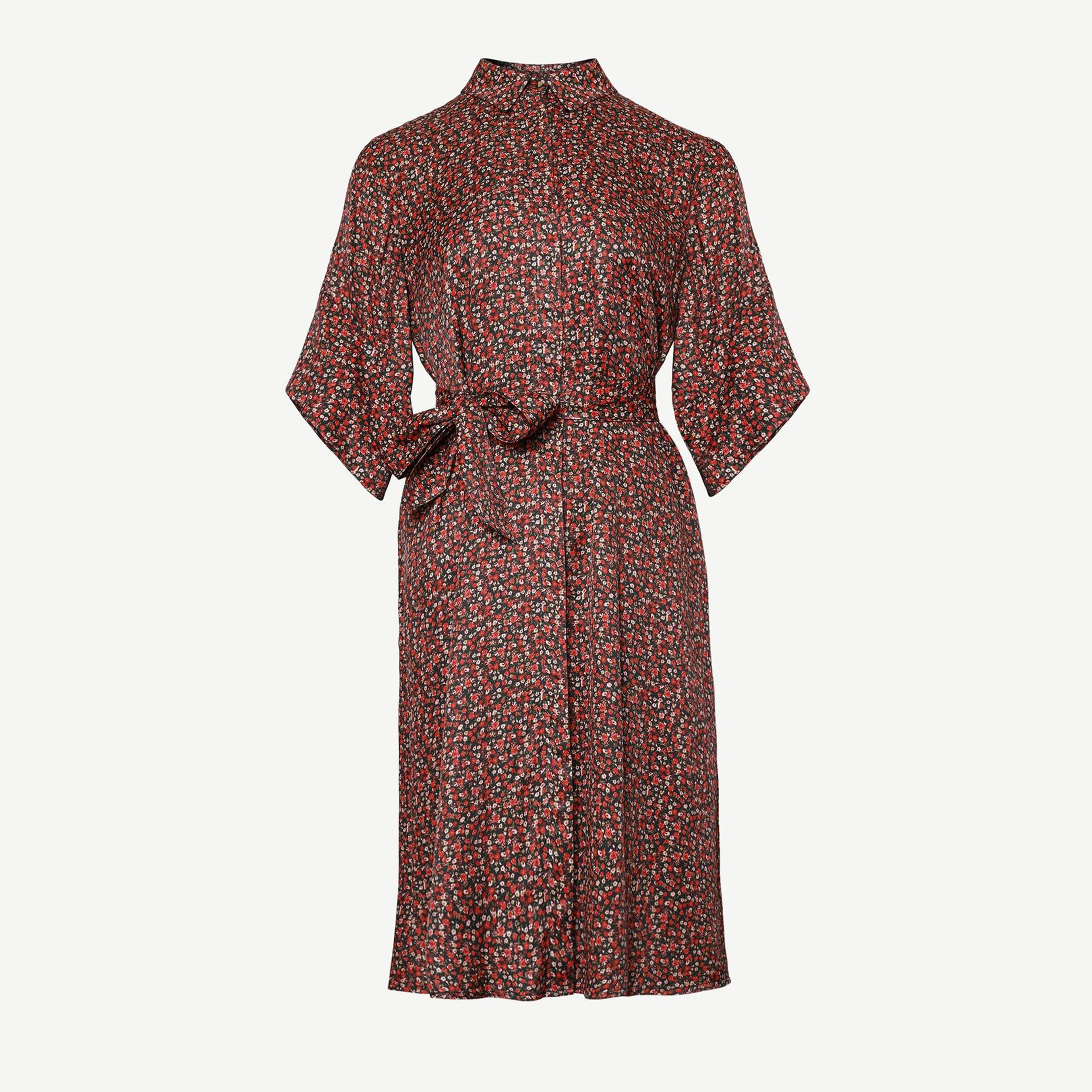 YARGICI Kuşaklı Uzun Kollu Gömlek Elbise