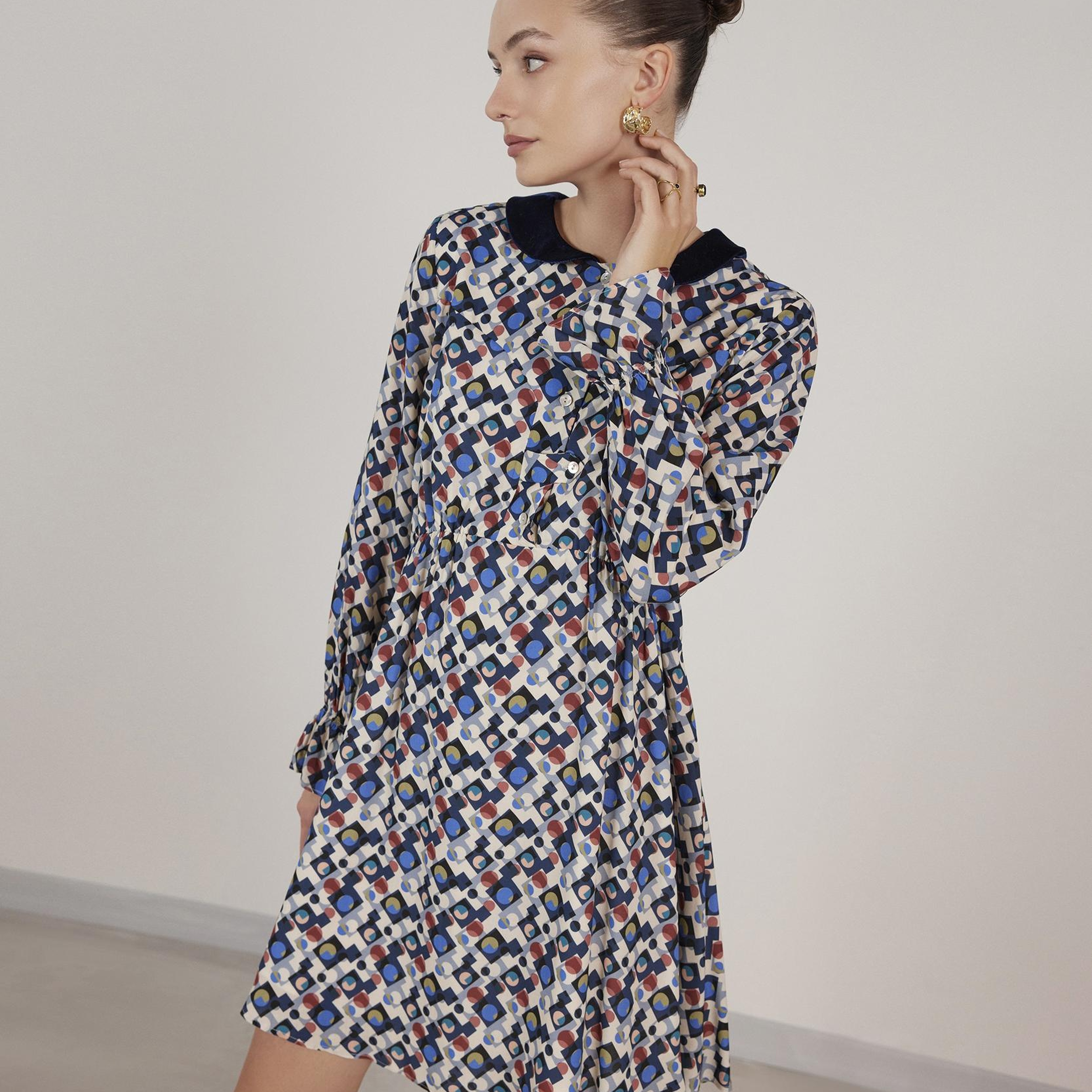 YARGICI Pat Detaylı Elbise