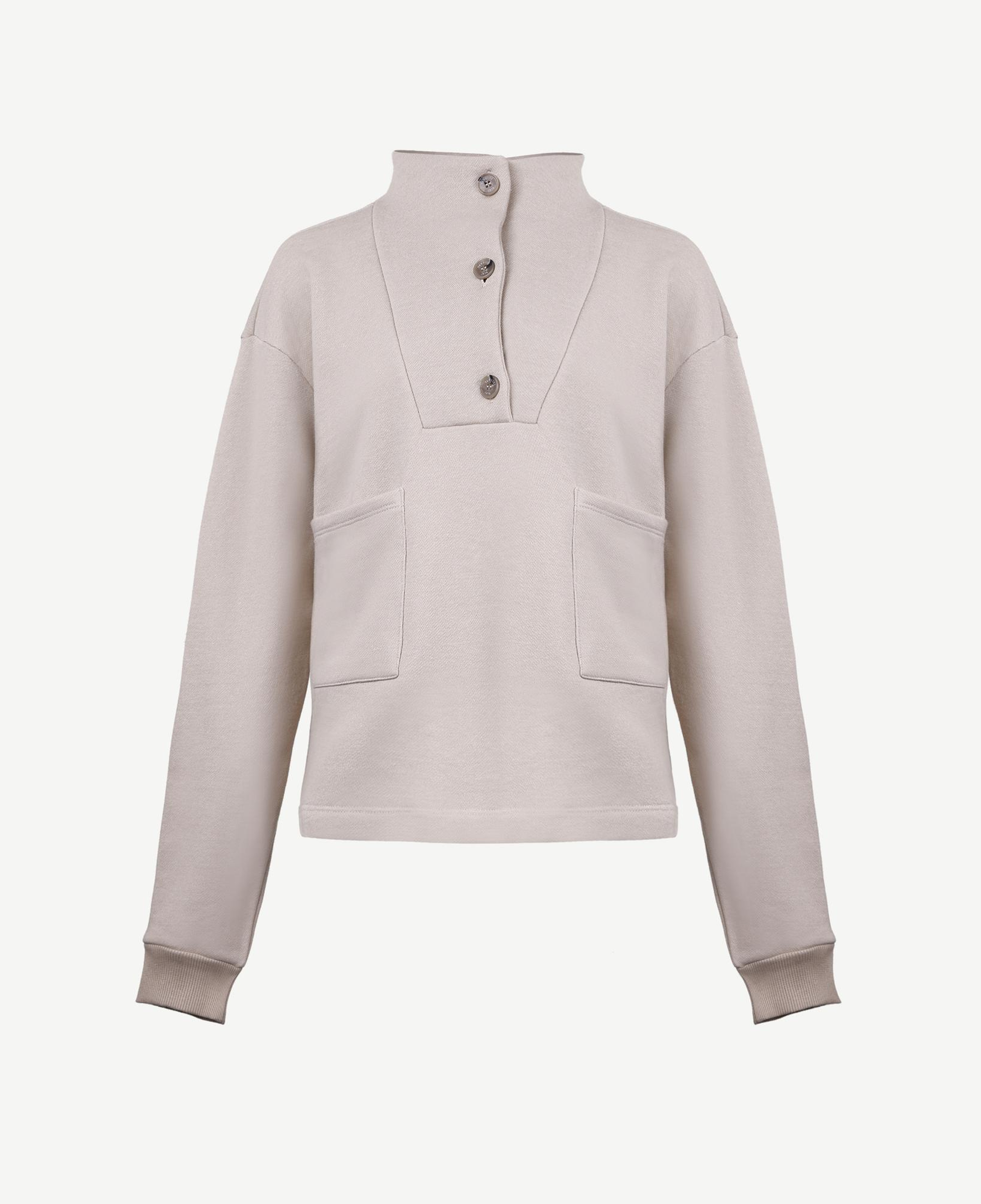 YARGICI Ön Cep Detaylı Dik Yakalı Sweatshirt