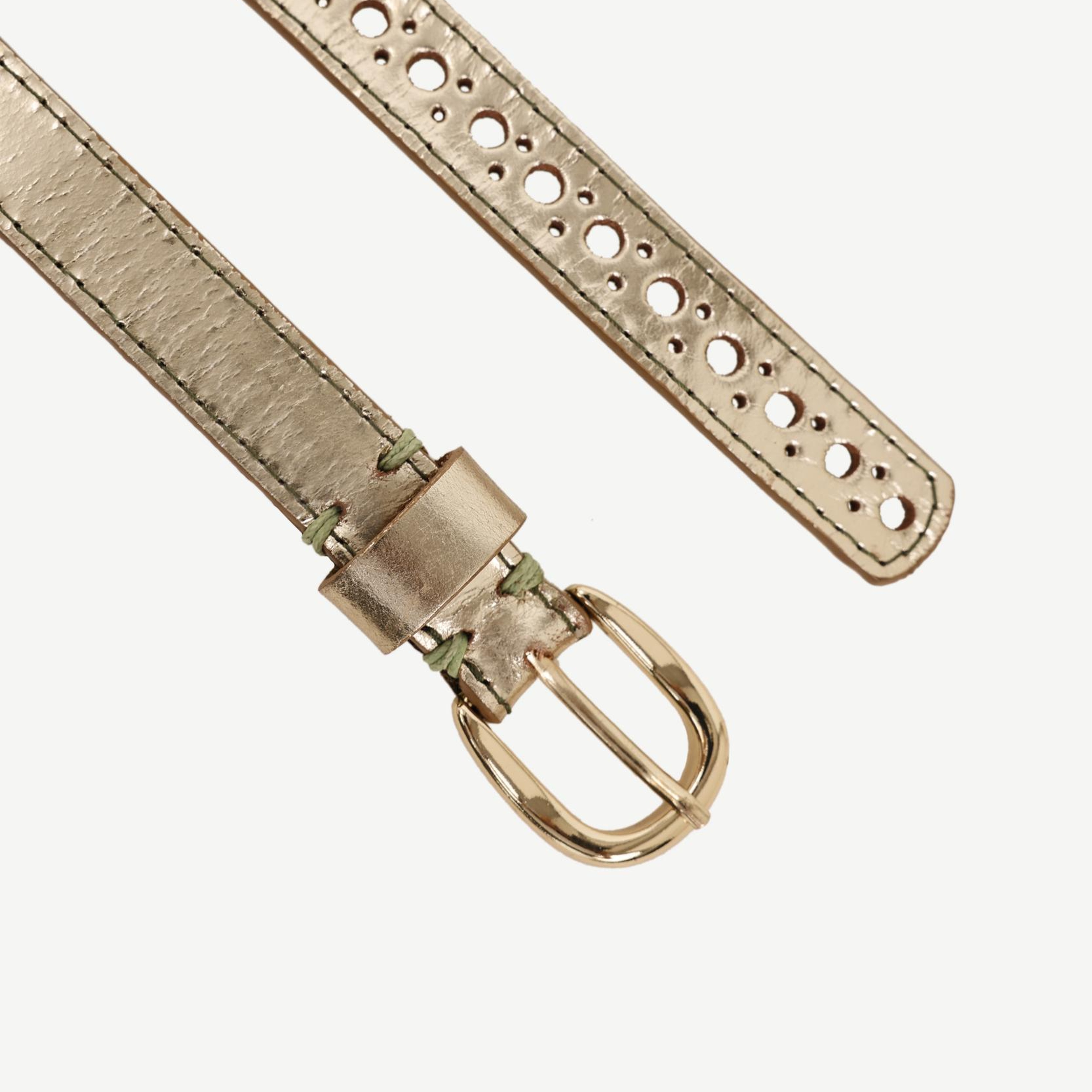 YARGICI Zımbalı İnce Deri Kemer