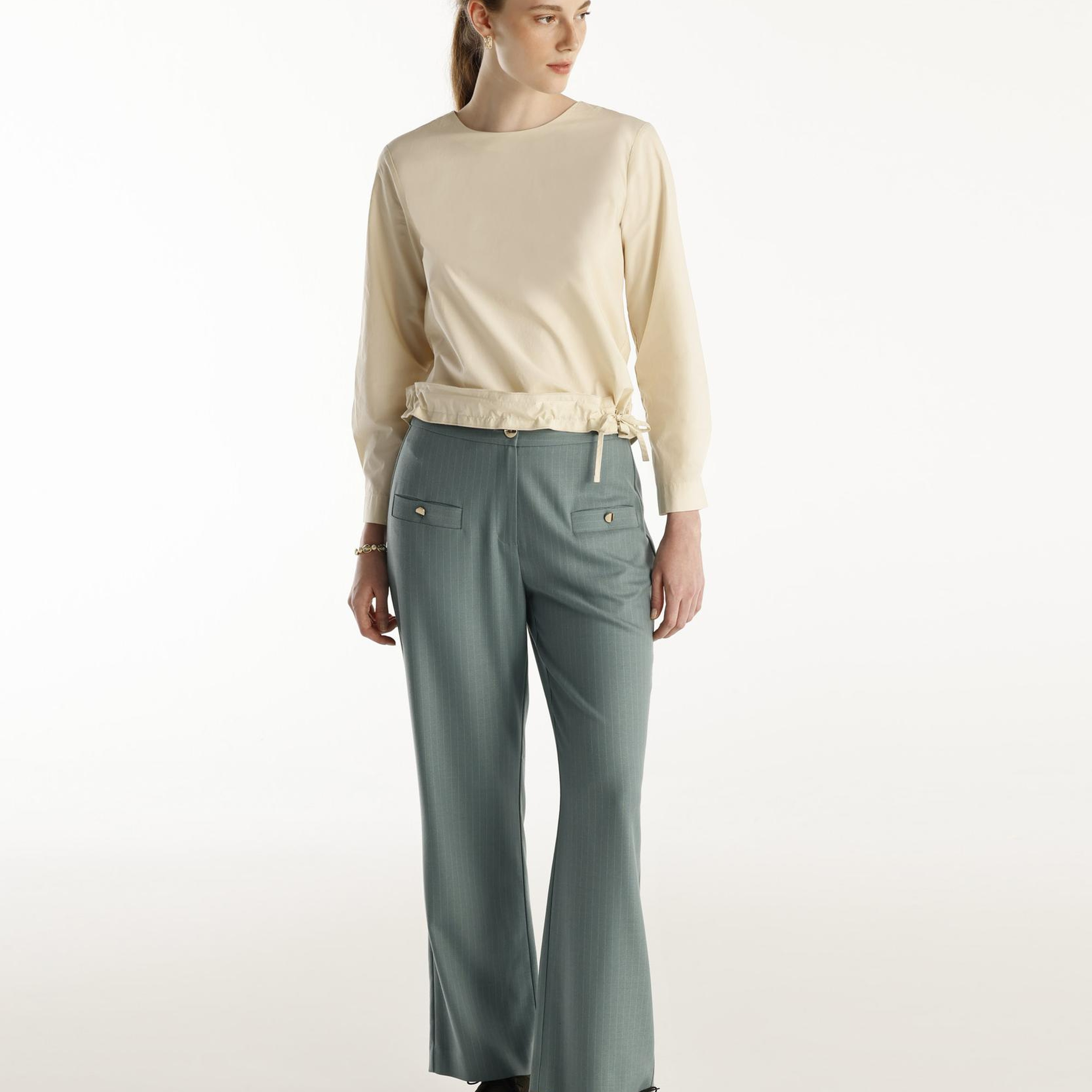 YARGICI Düğme Detaylı Pantolon