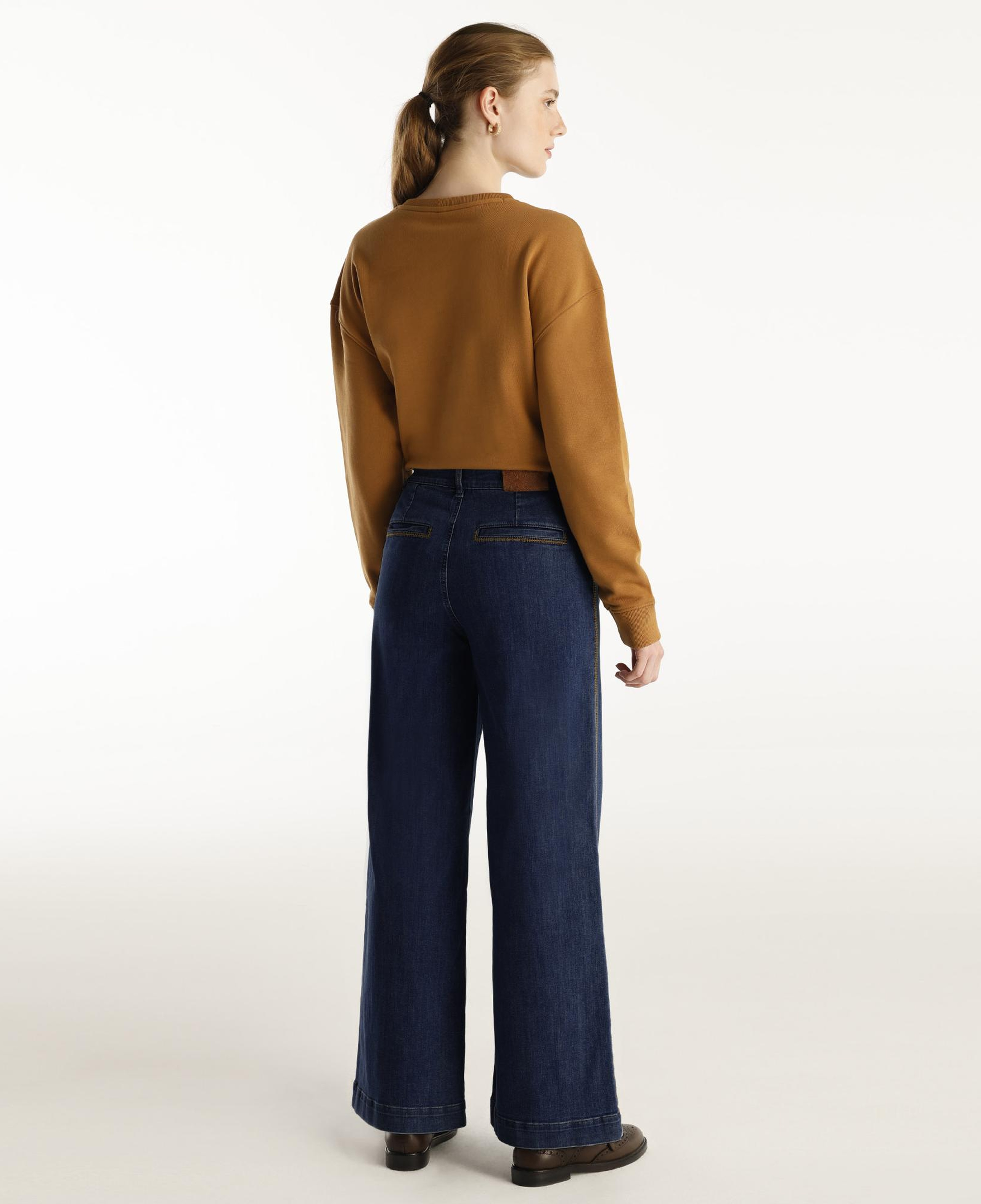 YARGICI Nakış Detaylı Yüksek Bel Geniş Paça Pantolon