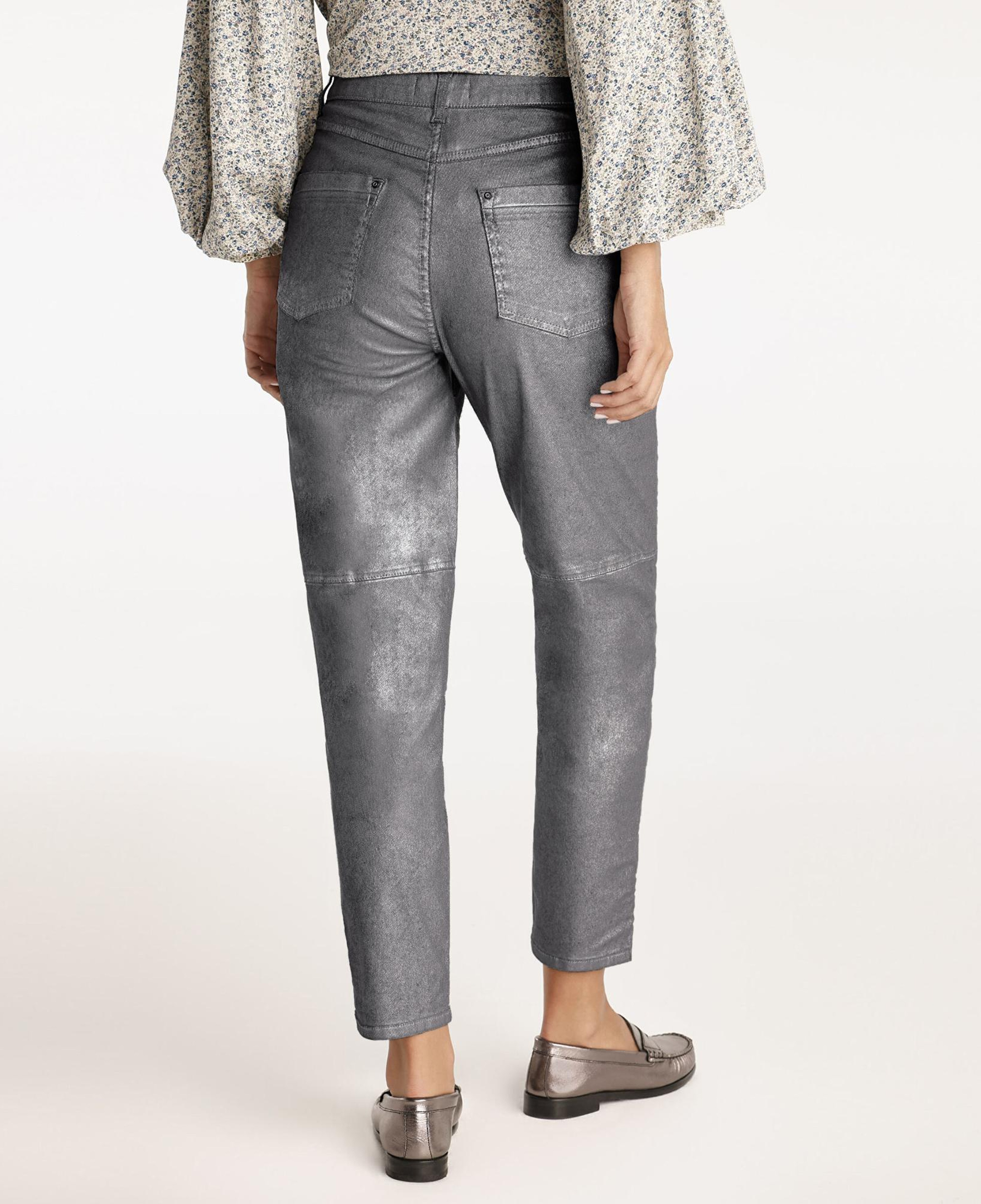 YARGICI Kesik Detaylı Yüksek Bel Düz Kesim Pantolon