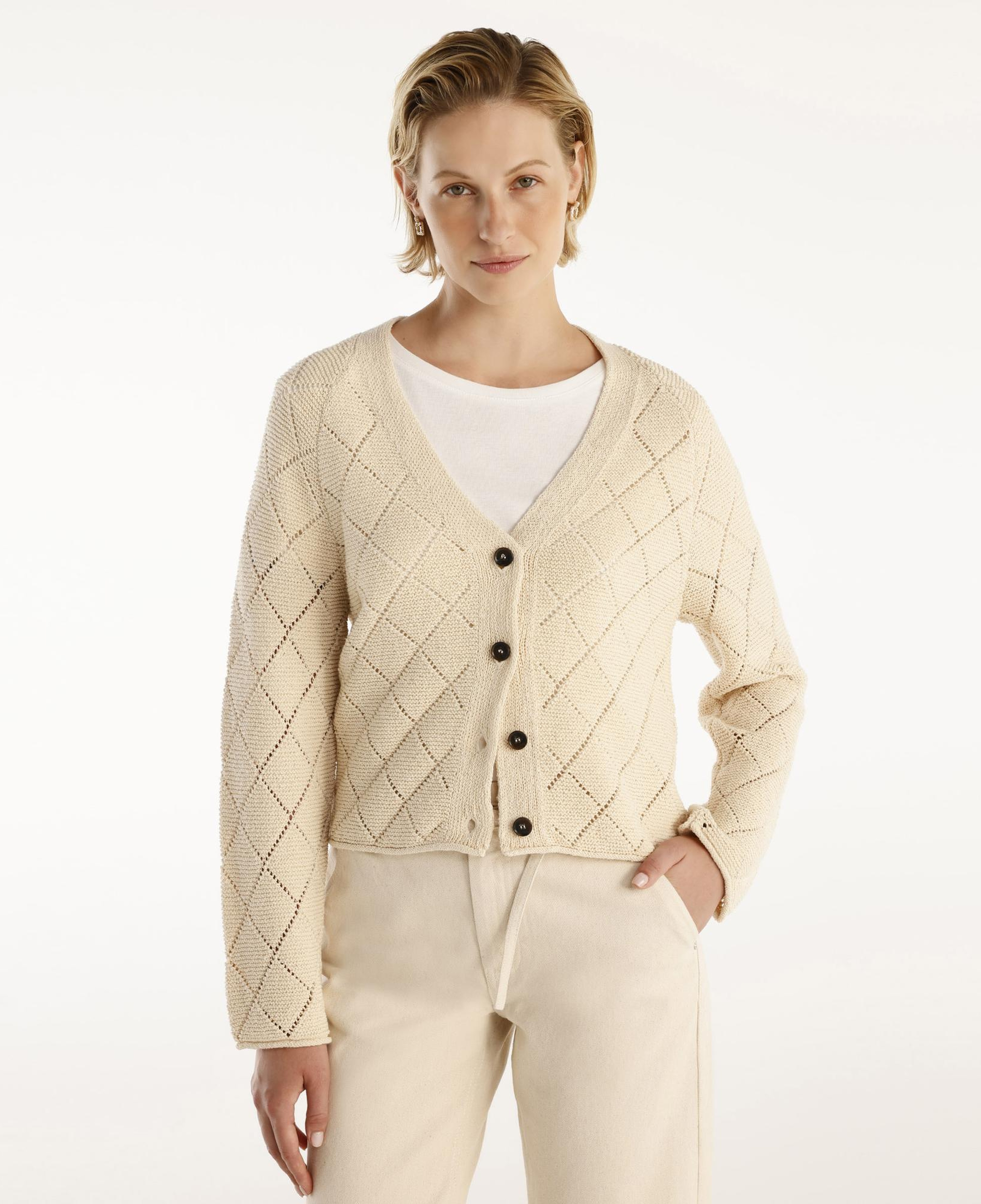 YARGICI V Yaka Dekorlu Hırka