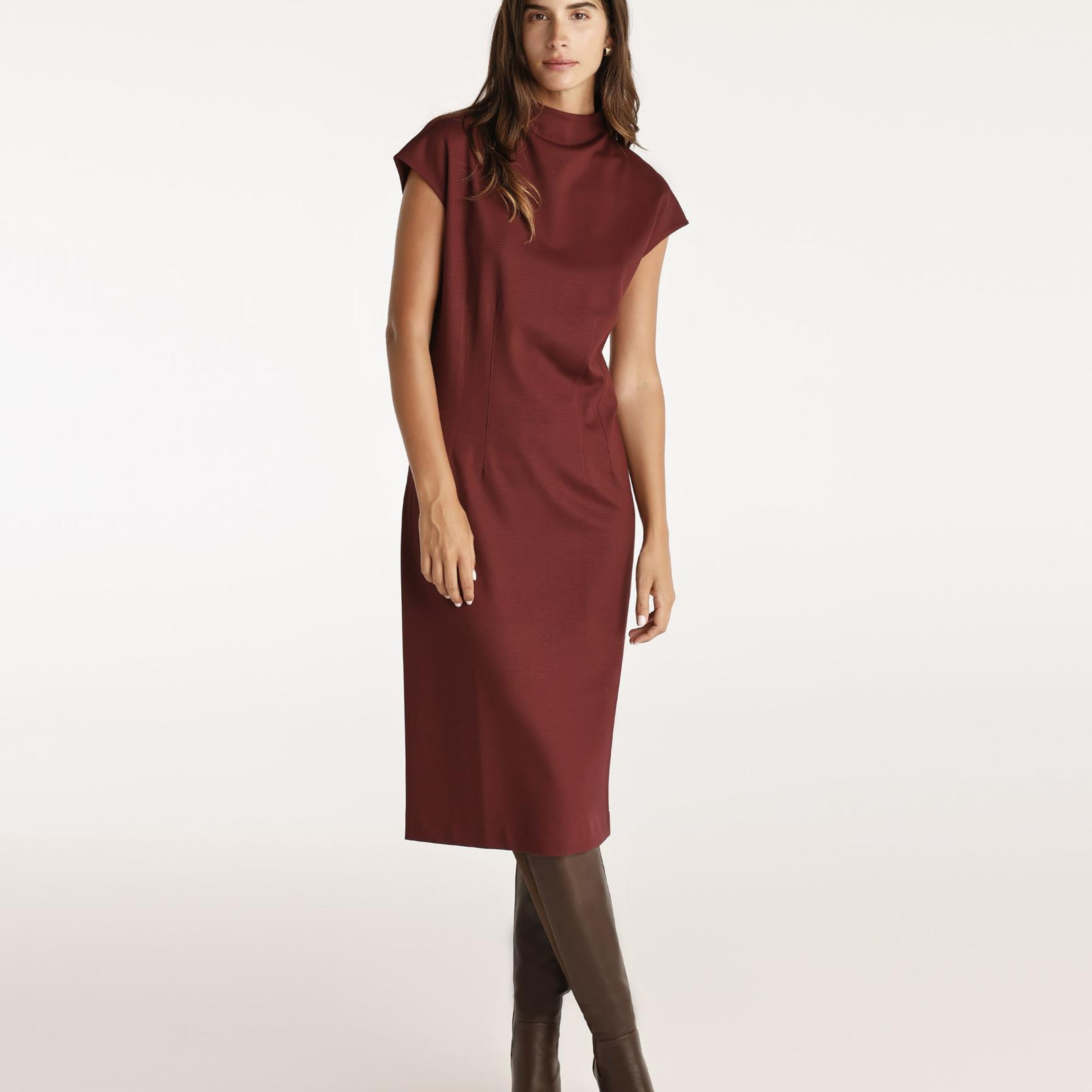 YARGICI Pens Detaylı Midi Boy Elbise