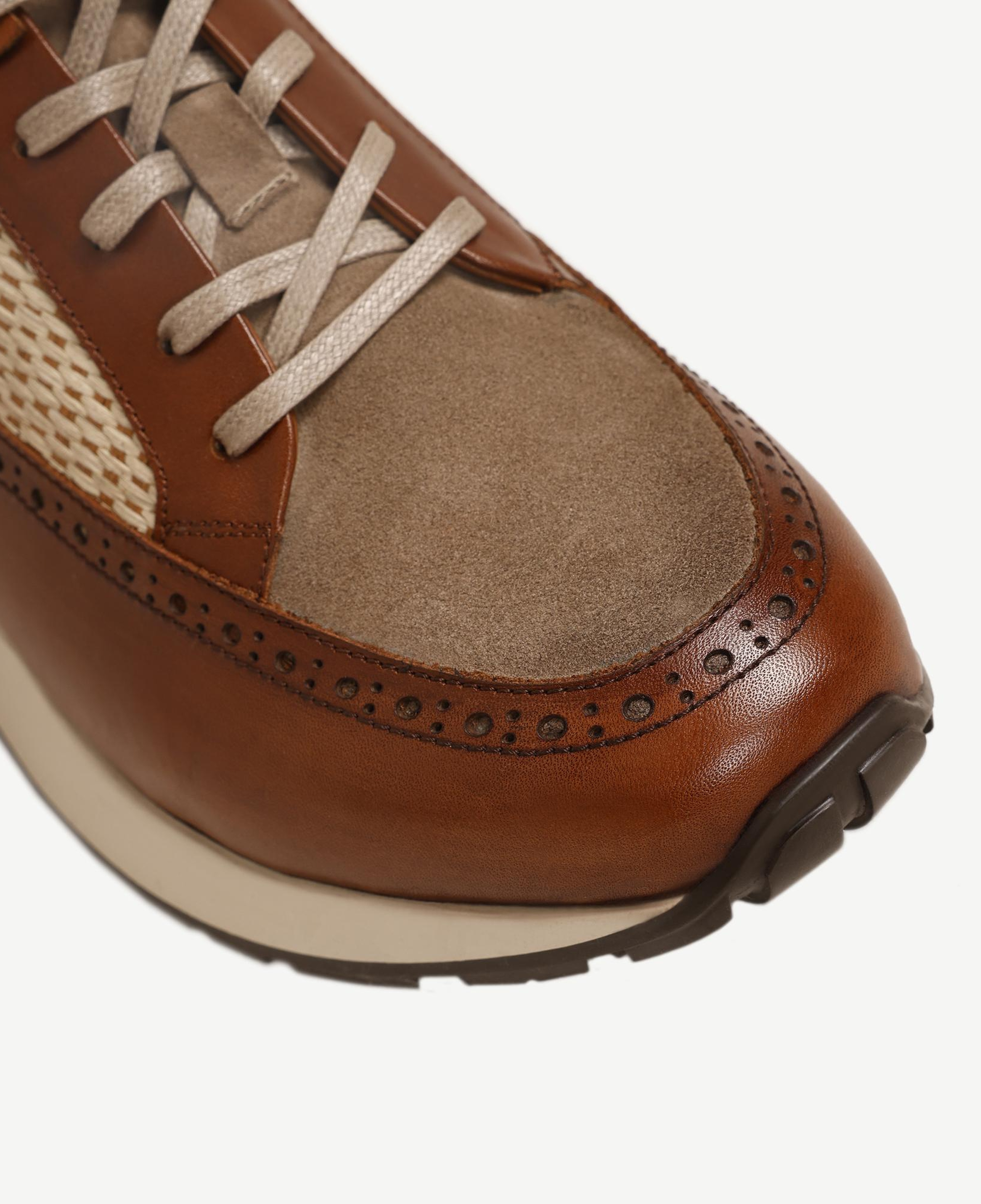 YARGICI Hasır Detaylı Deri Sneakers