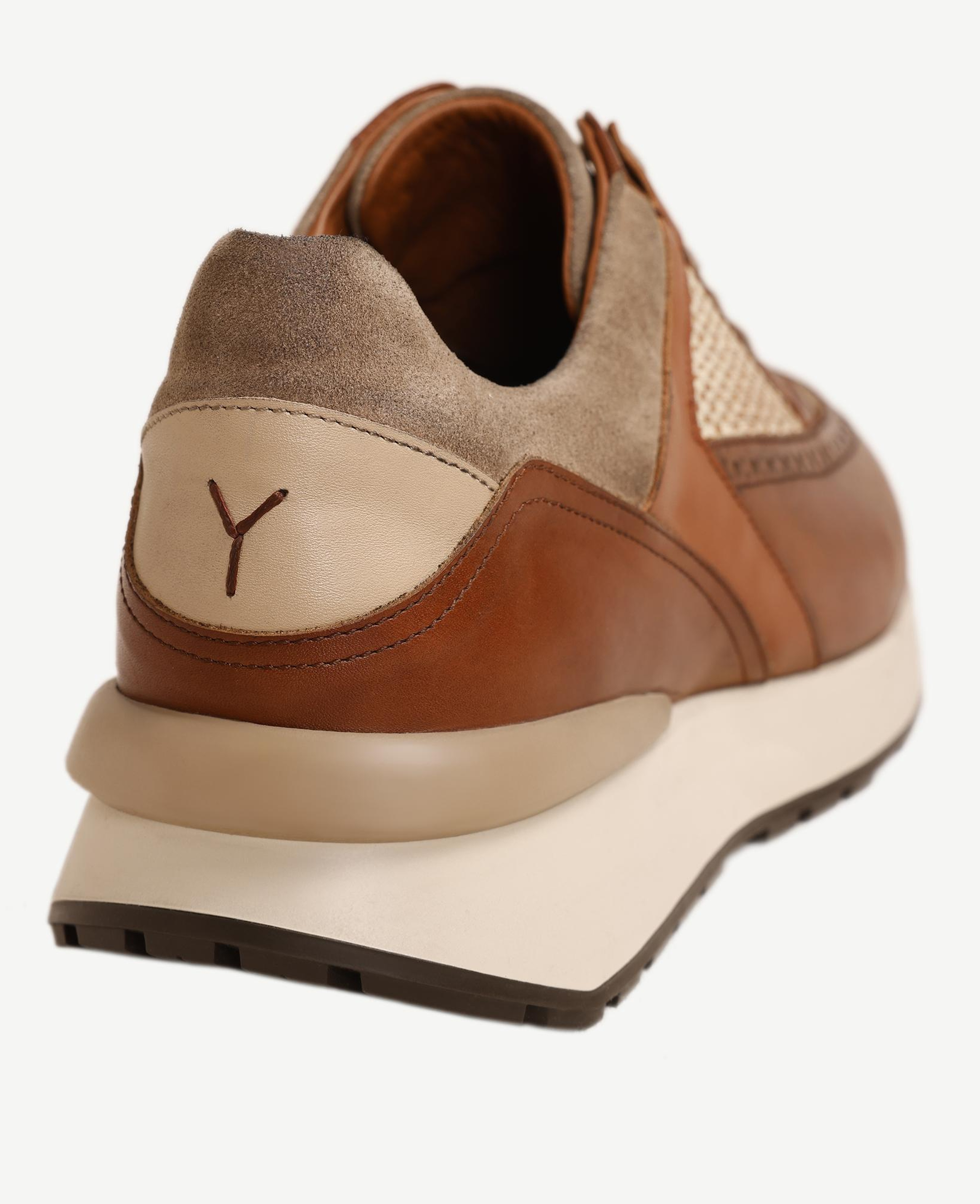 YARGICI Hasır Detaylı Deri Sneakers