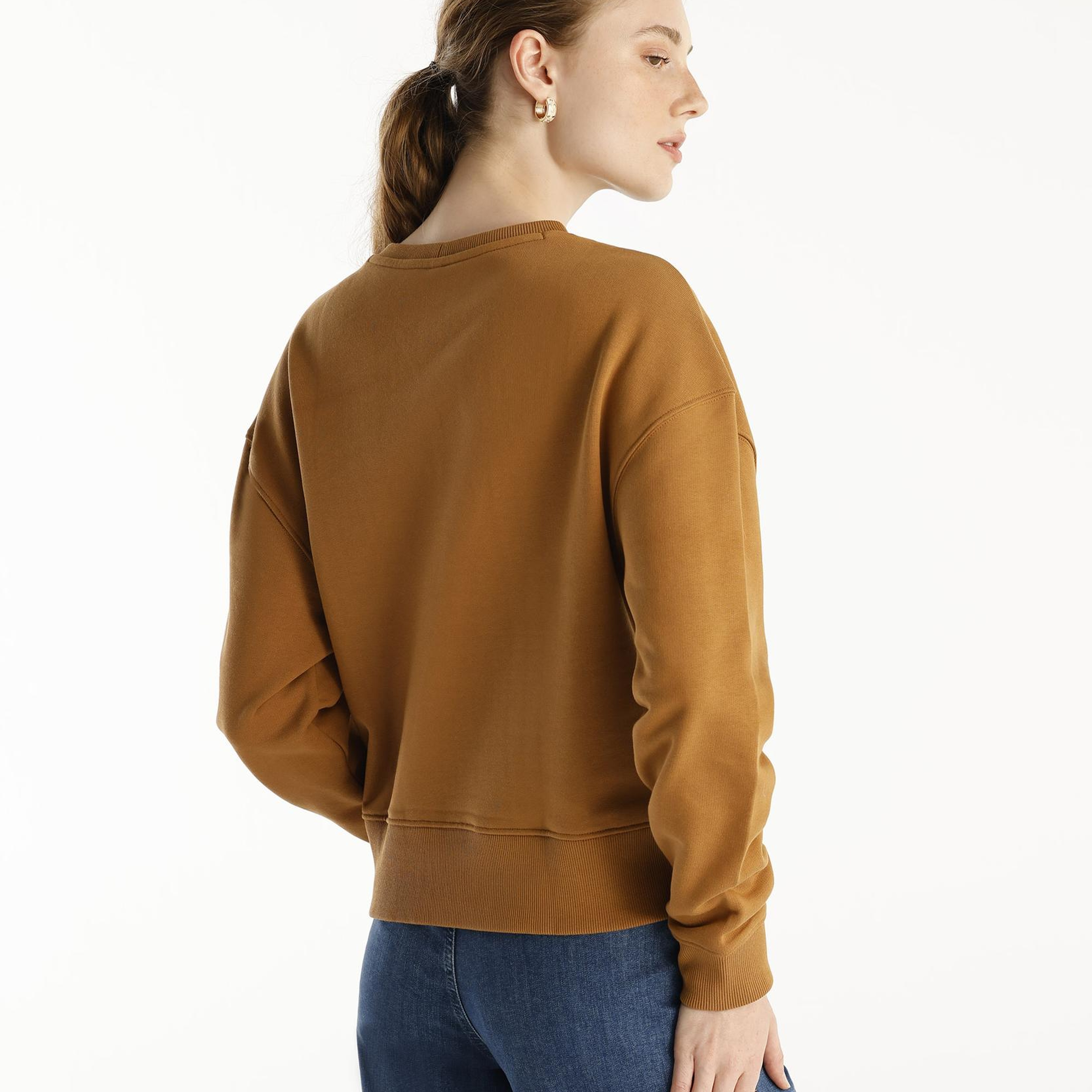 YARGICI Pens Detaylı Uzun Kollu Bisiklet Yaka Sweatshirt