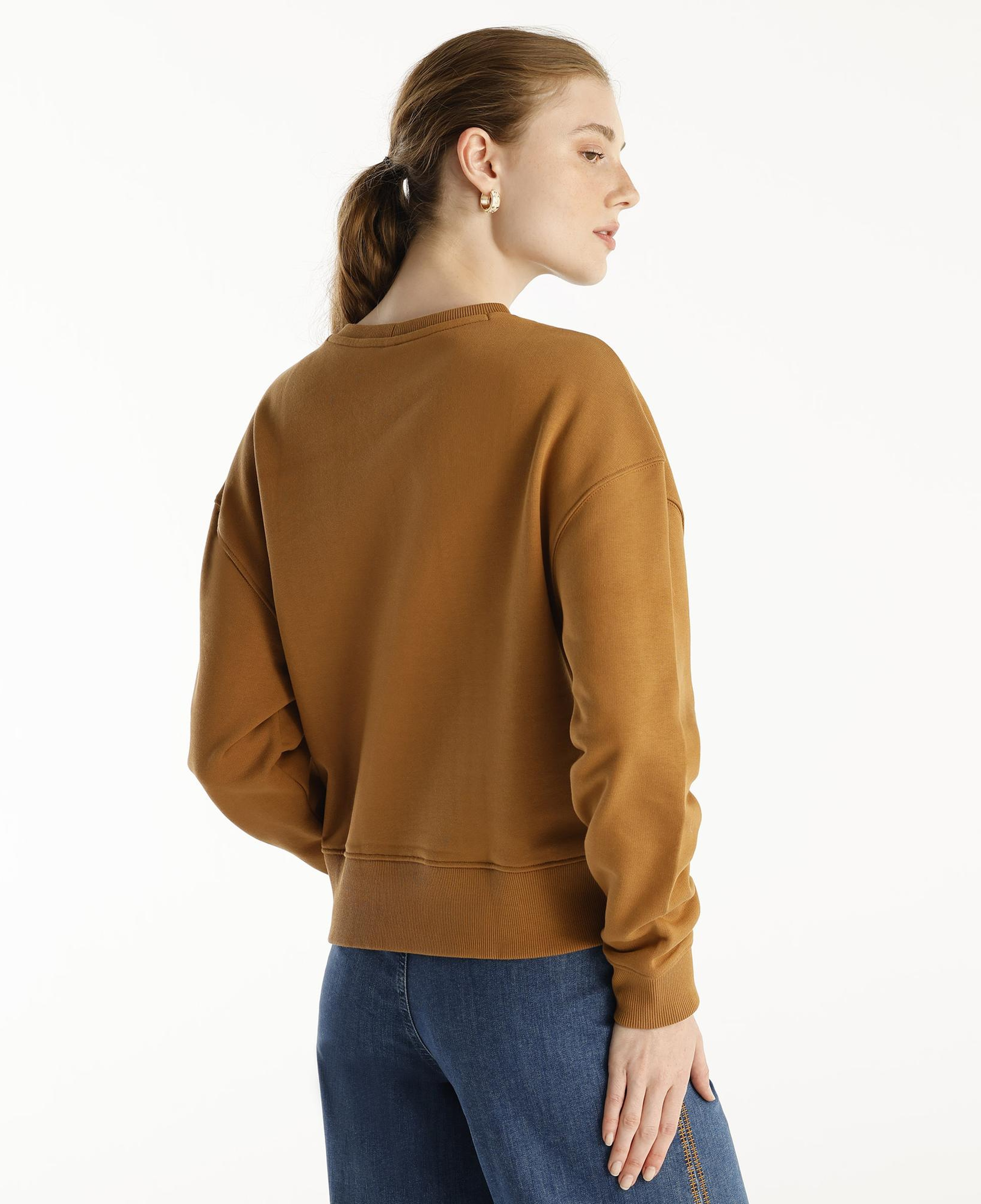 YARGICI Pens Detaylı Uzun Kollu Bisiklet Yaka Sweatshirt