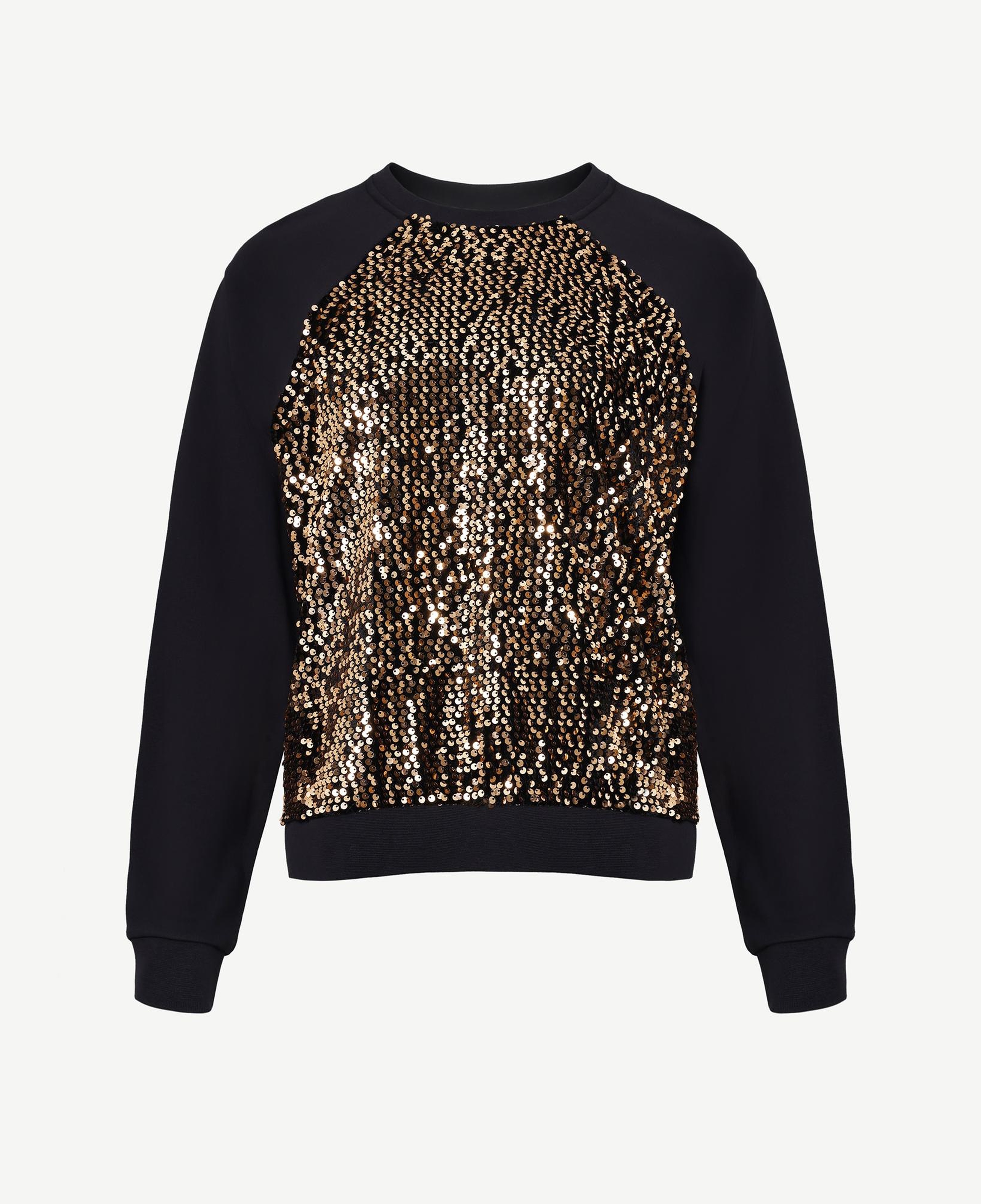 YARGICI Payetli Bisiklet Yaka Reglan Kol Sweatshirt