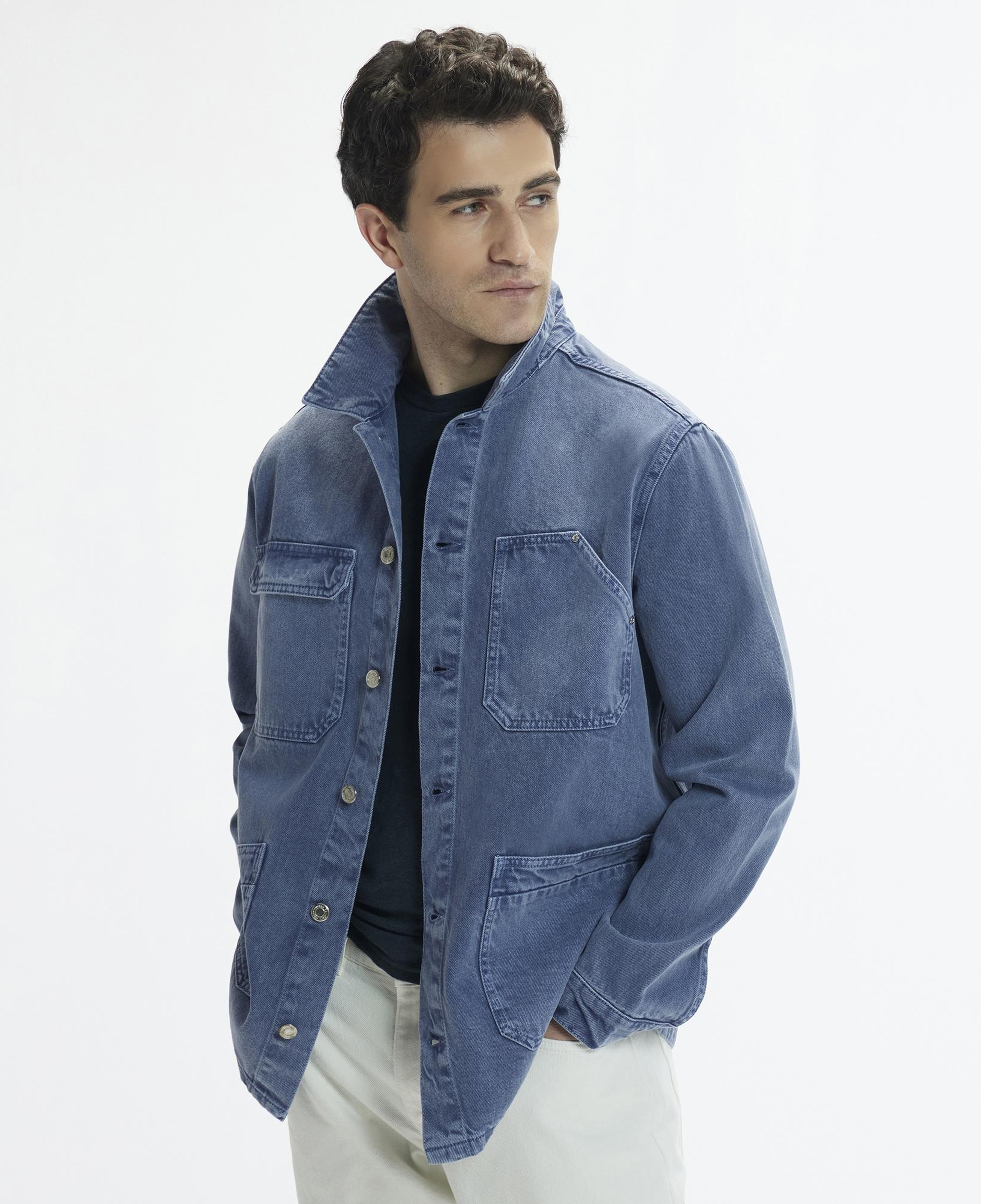 YARGICI Non-Denim Gömlek Yaka Dört Cepli Düğmeli Ceket