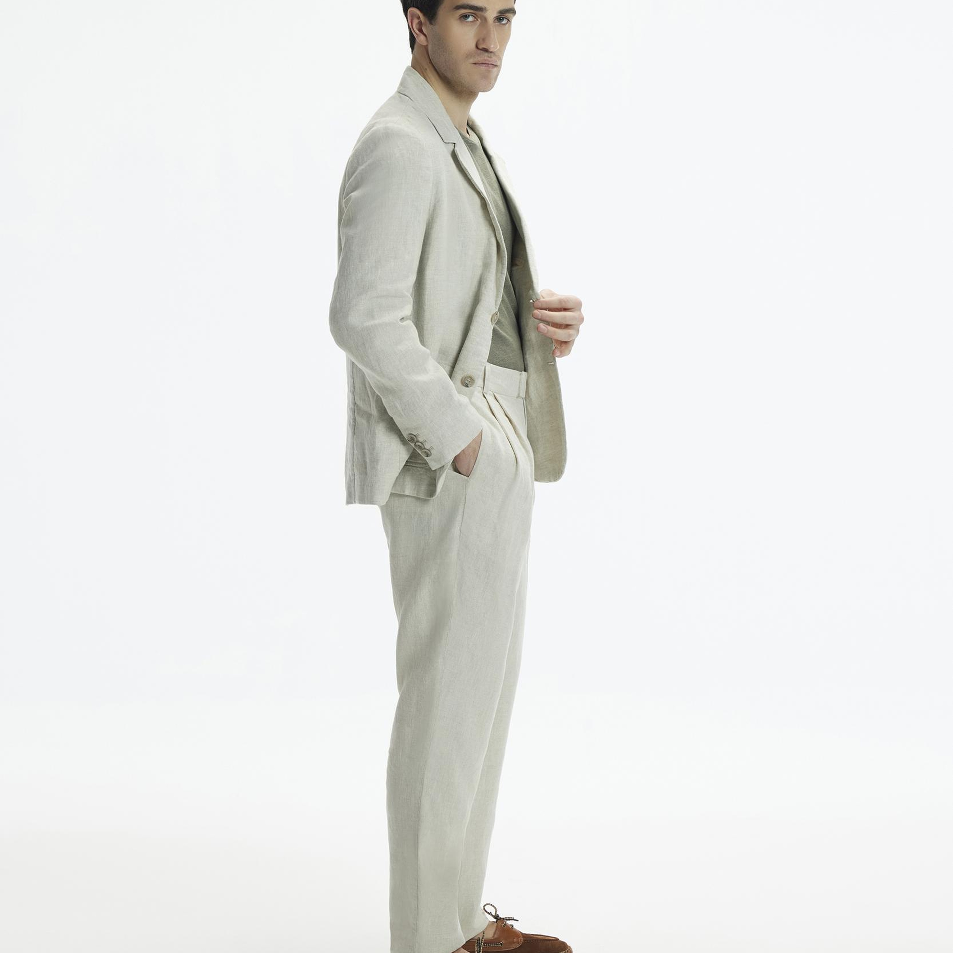 YARGICI Regular Kalıp Kırlangıç Yaka Önü Cepli İki Düğmeli Erkek Ceket