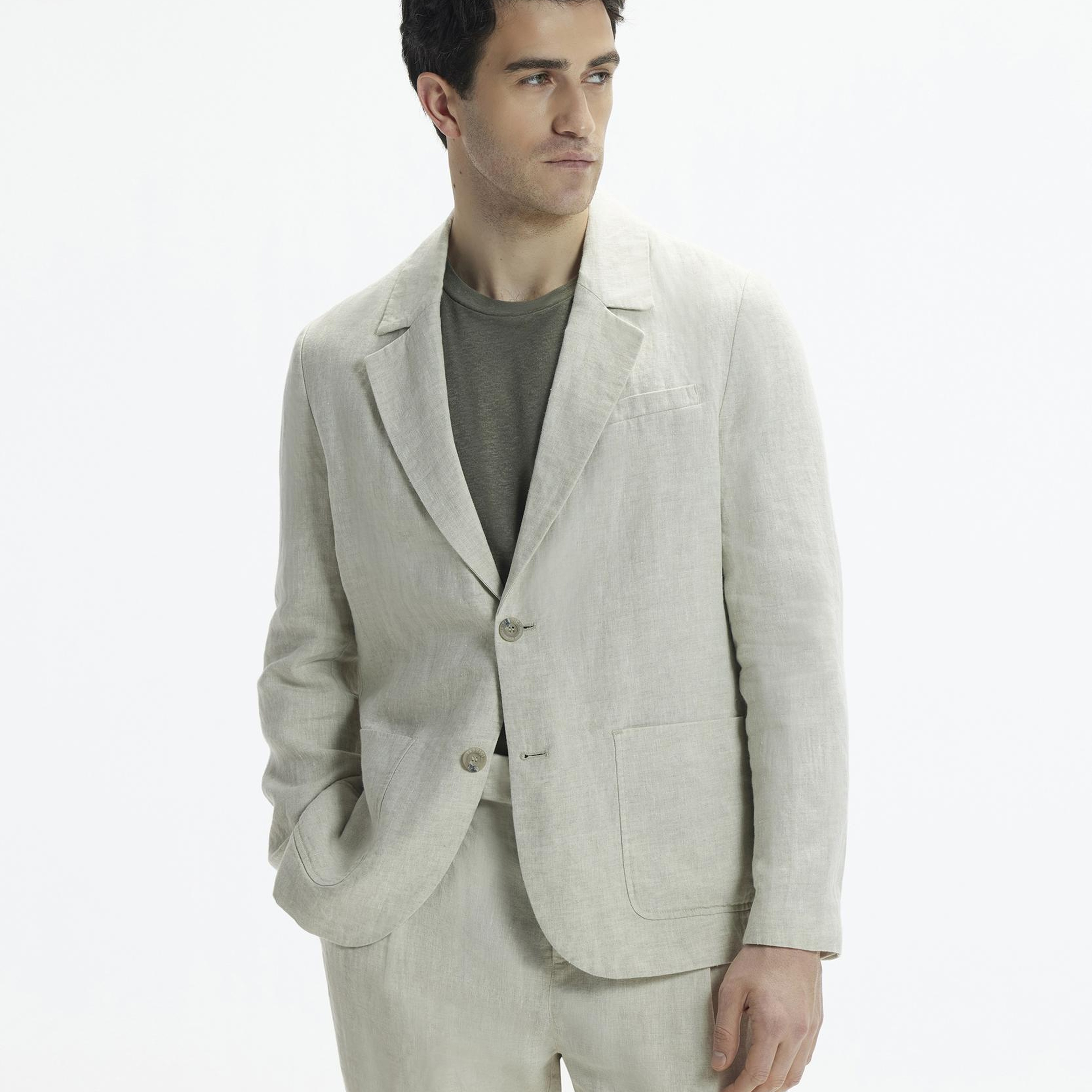 YARGICI Regular Kalıp Kırlangıç Yaka Önü Cepli İki Düğmeli Erkek Ceket