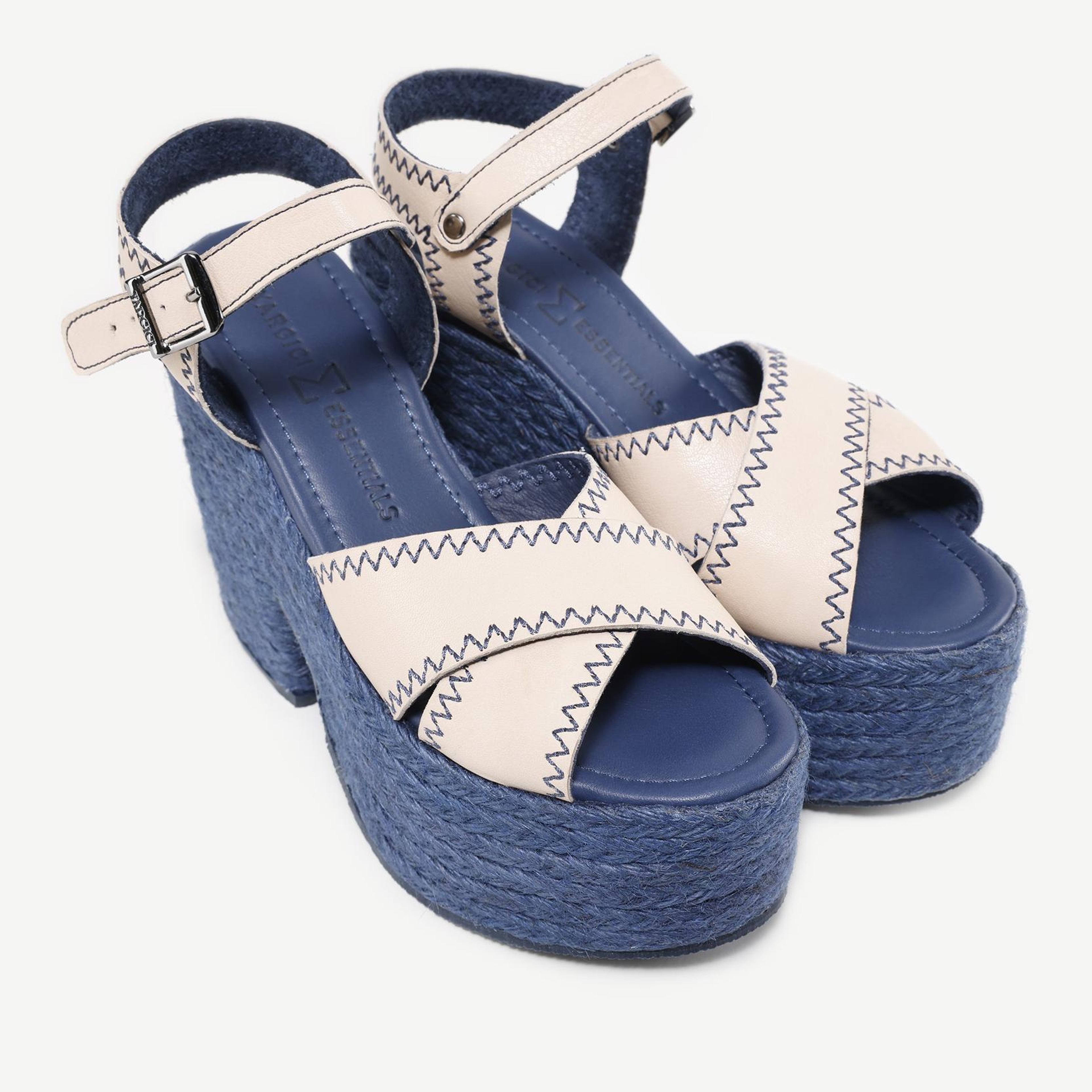 YARGICI Deri Platform Espadril