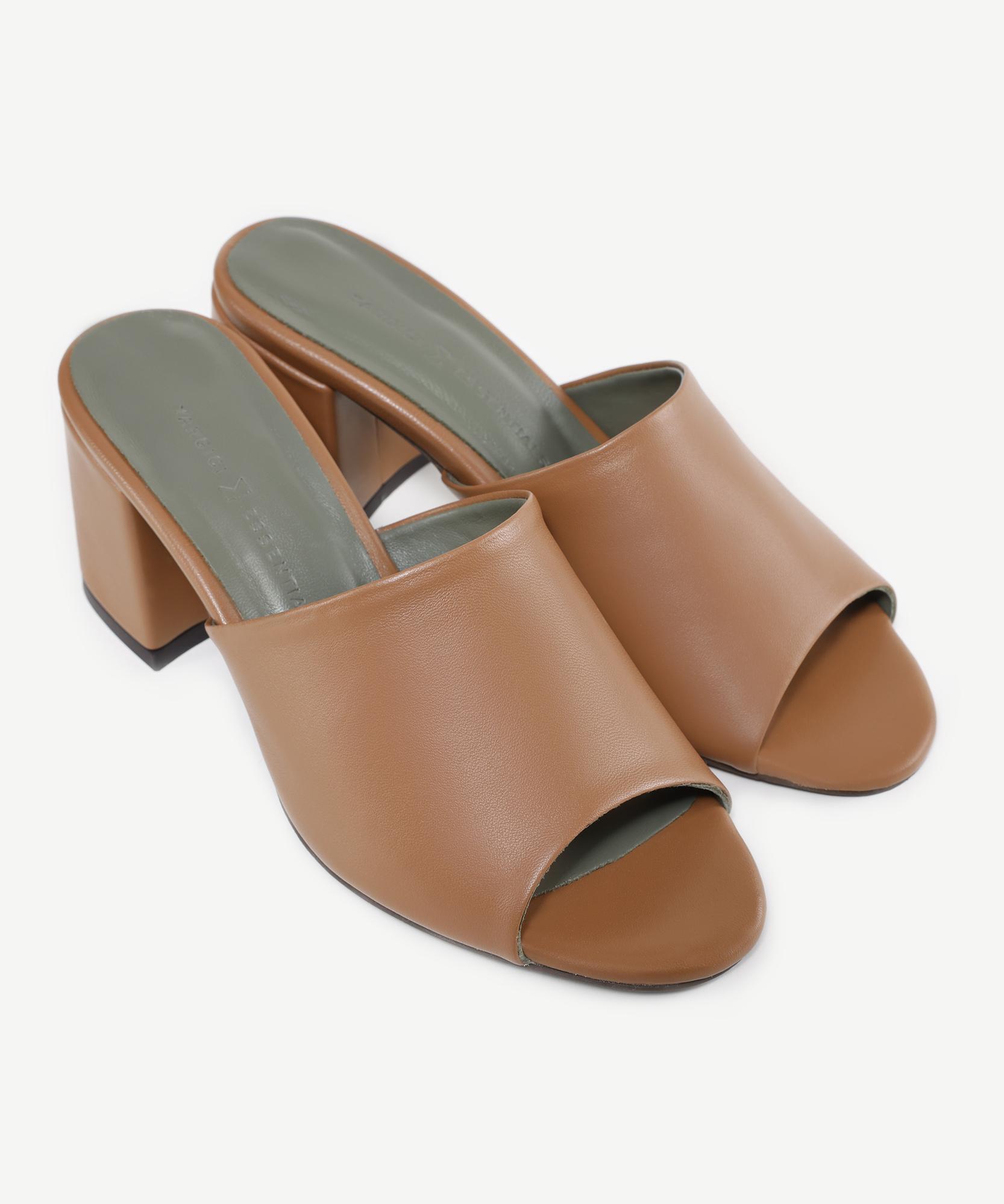 YARGICI Yumuşak Deri Topuklu Terlik