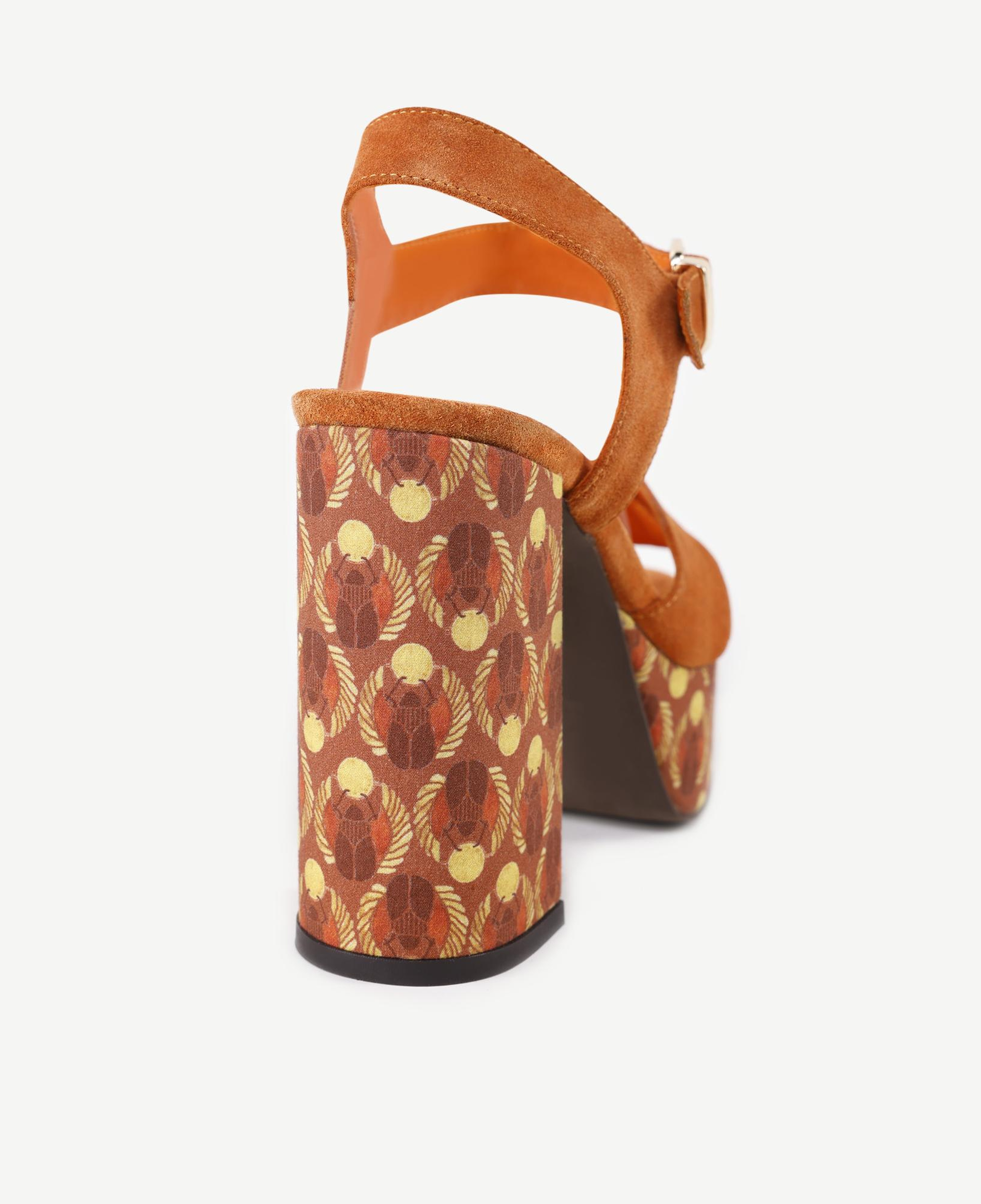 YARGICI Deri Platform Topuklu Sandalet