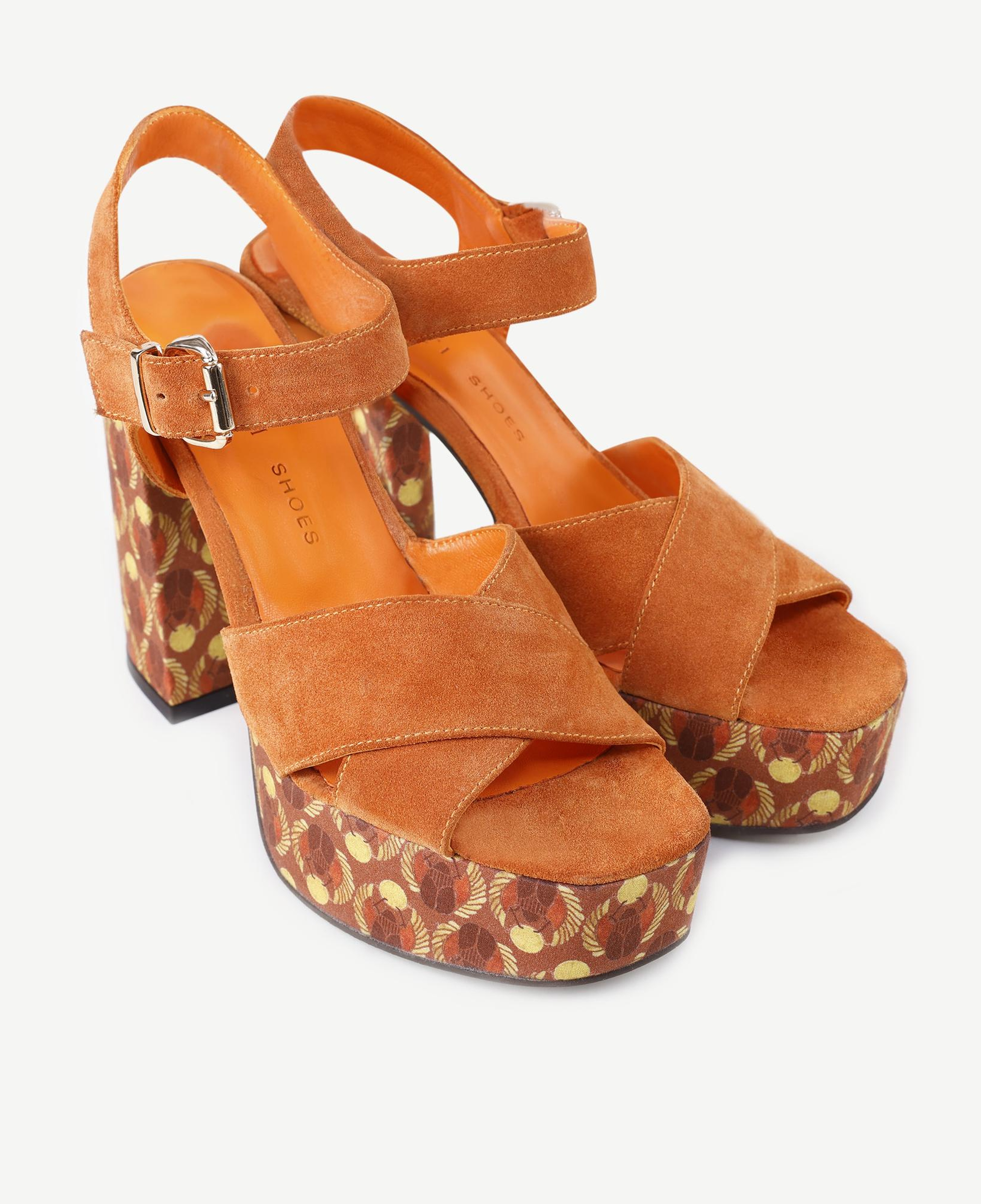 YARGICI Deri Platform Topuklu Sandalet