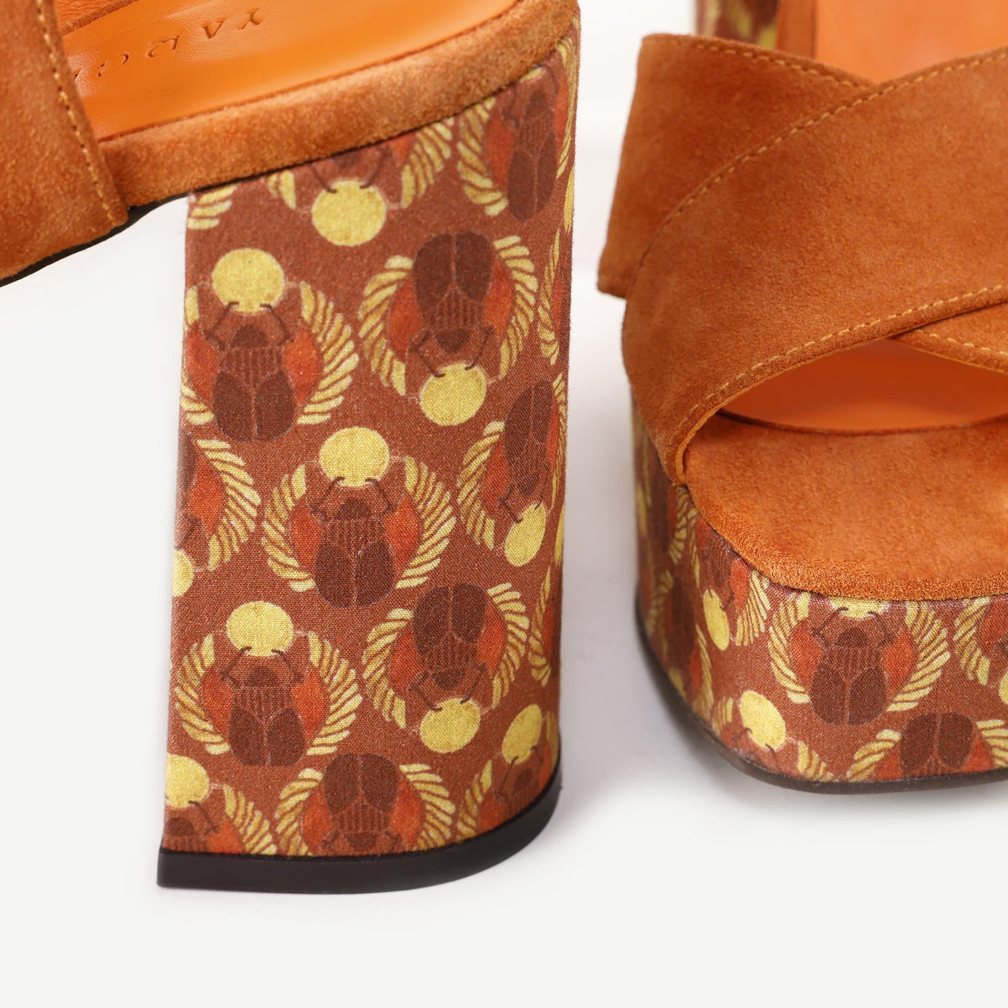 YARGICI Deri Platform Topuklu Sandalet