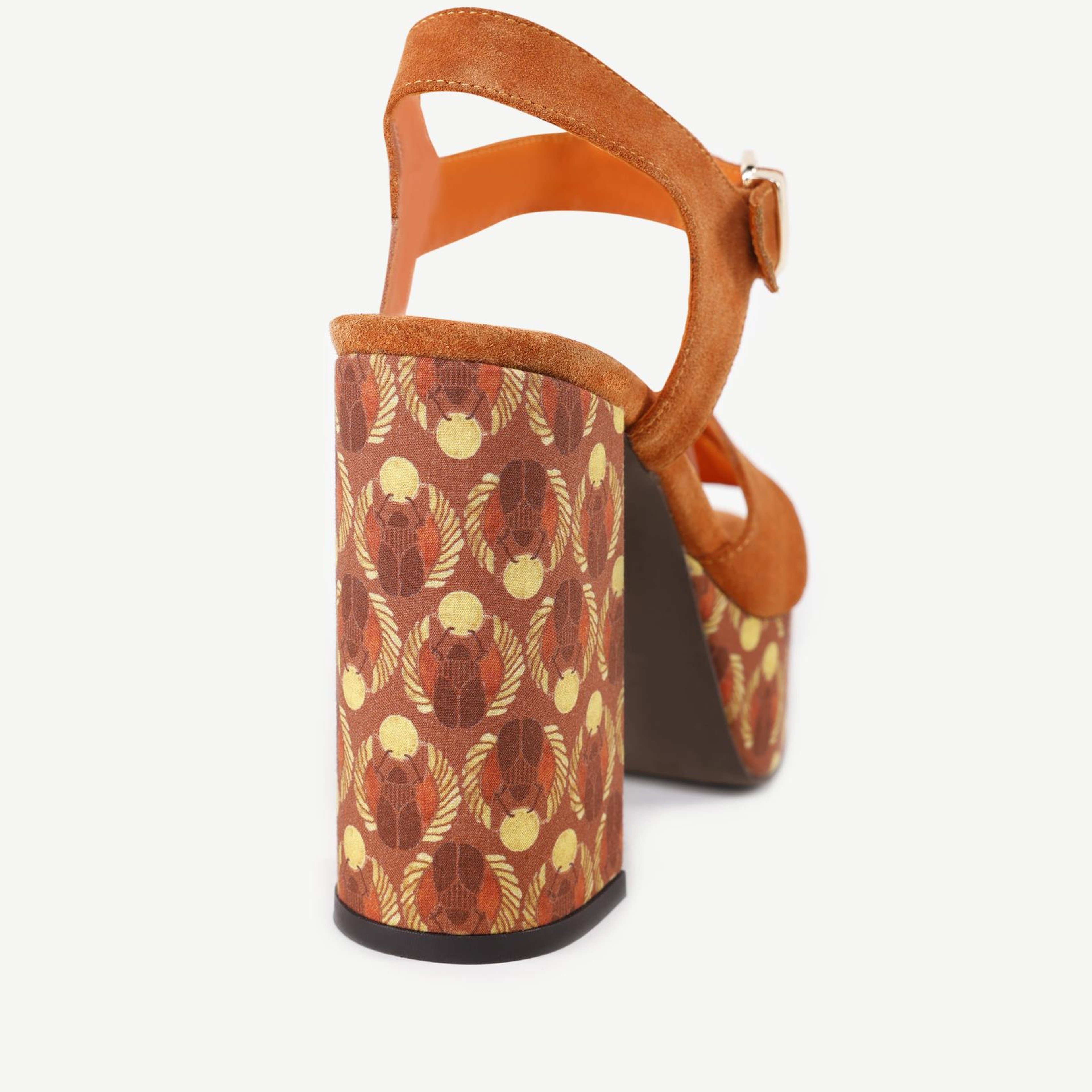 YARGICI Deri Platform Topuklu Sandalet