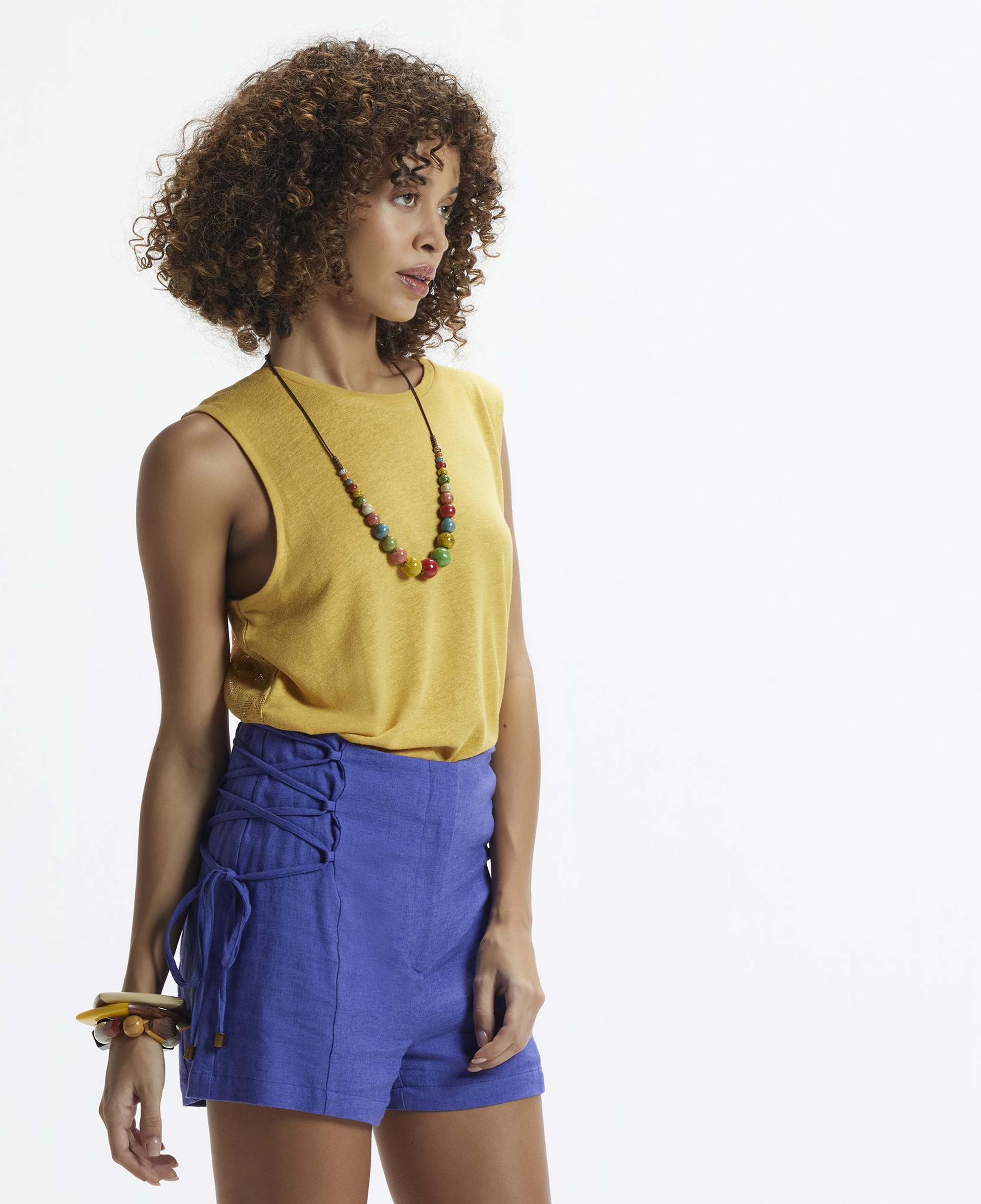 YARGICI Yanları Bağlamalı Kısa Şort