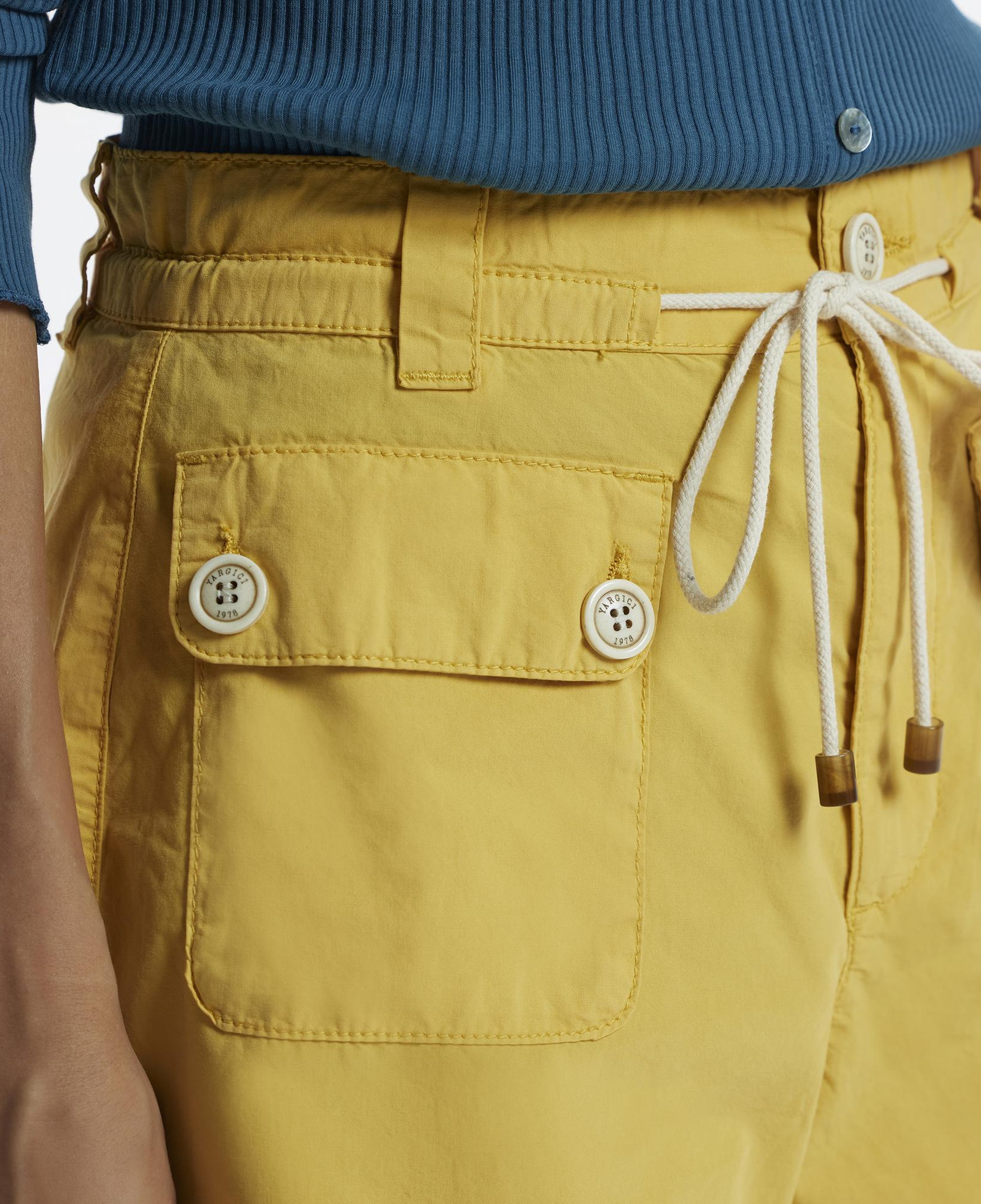 YARGICI Cep Detaylı Denim Bermuda