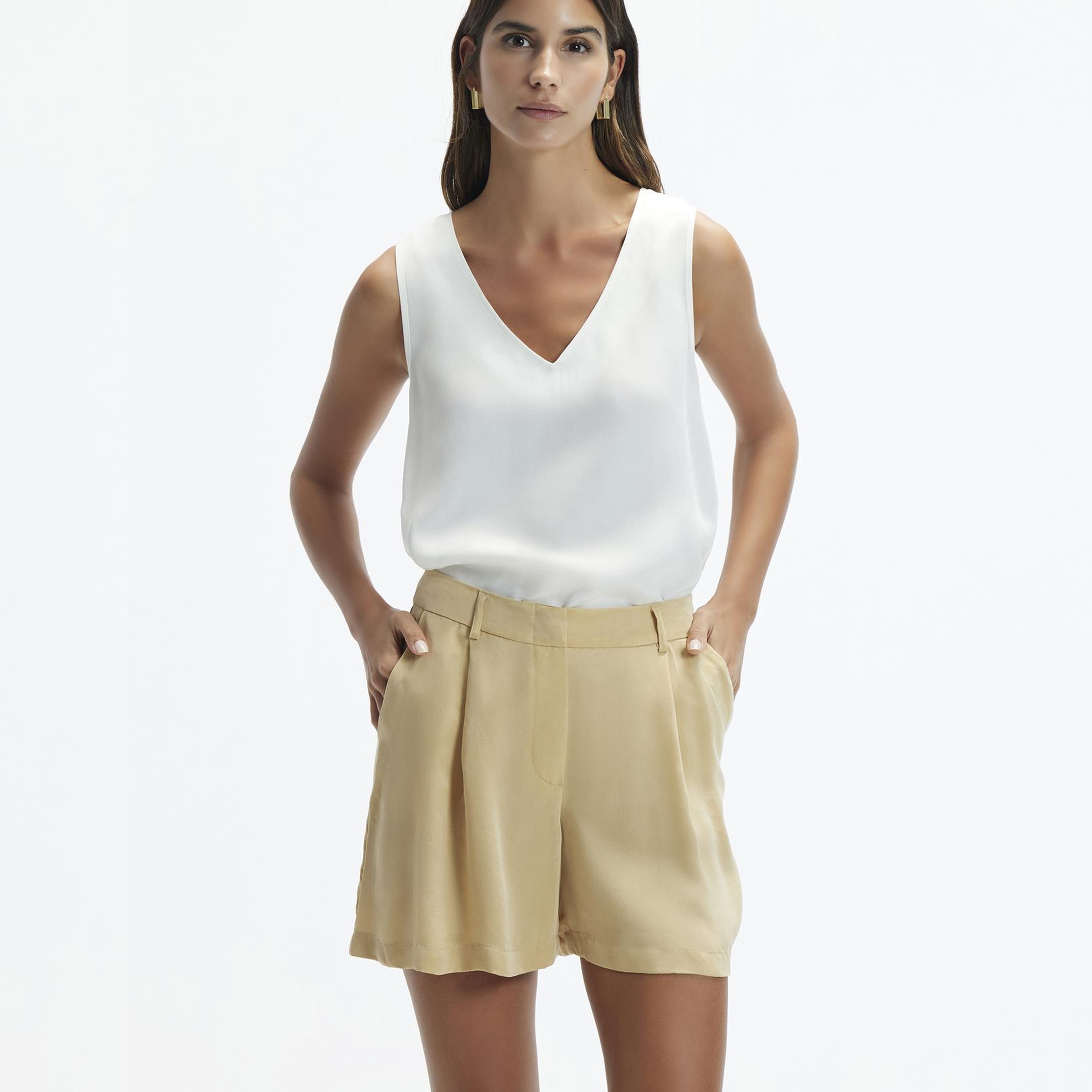 YARGICI Kırma Detaylı Bermuda