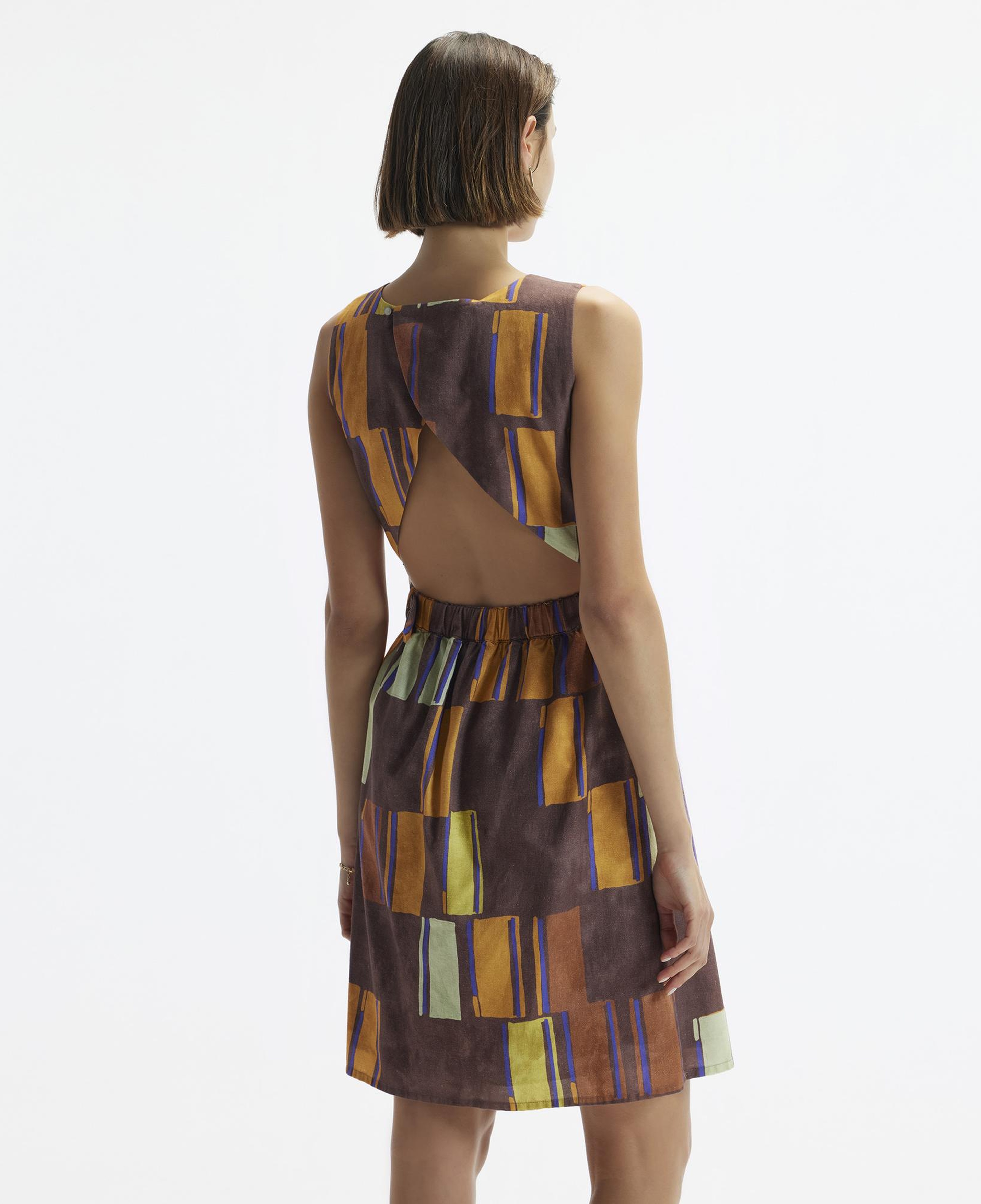 YARGICI Kolsuz Bisiklet Yaka Sırtı Pencere Detaylı Beli Kemerli Elbise