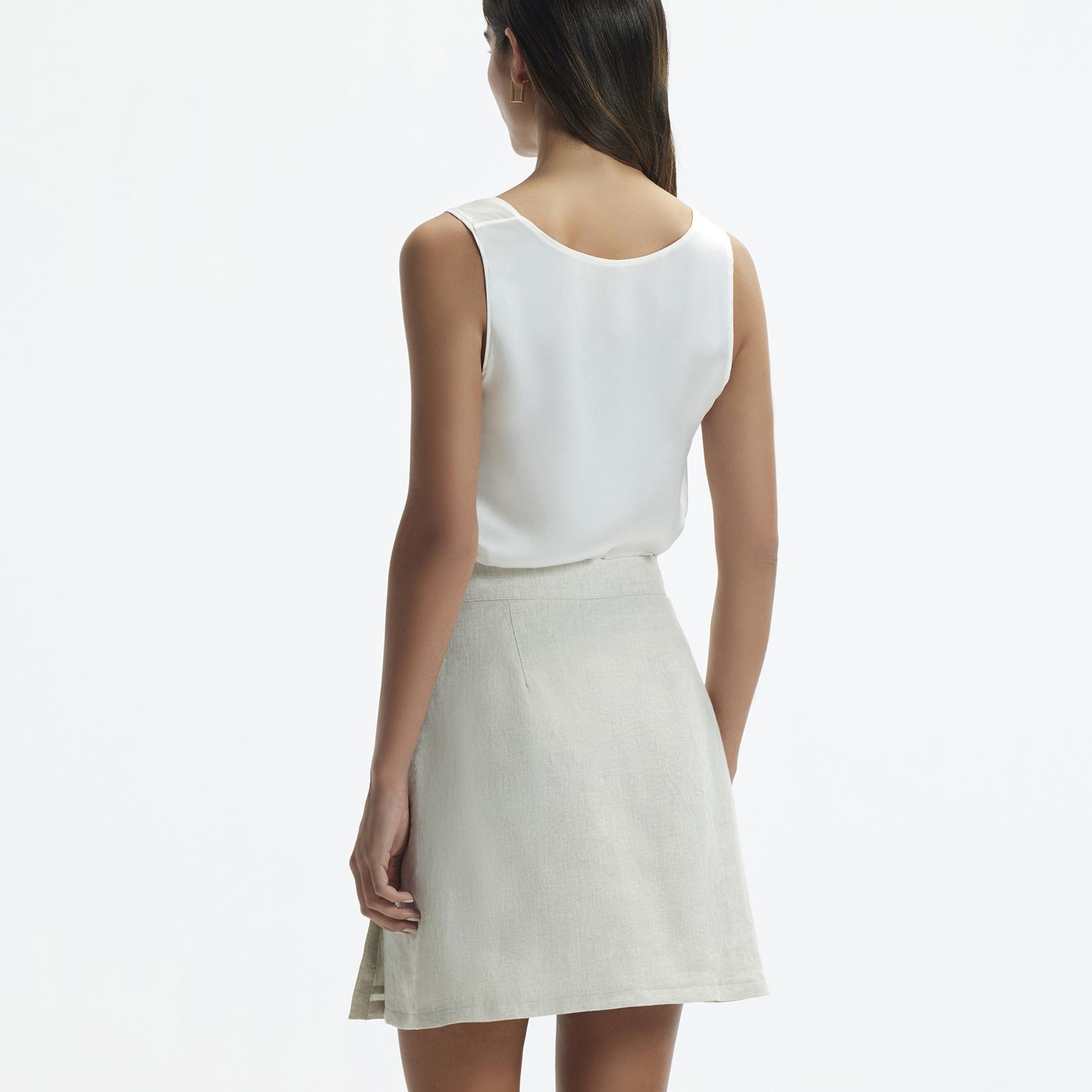 YARGICI Kruvaze Kapama Düz Kesim  Kısa Etek