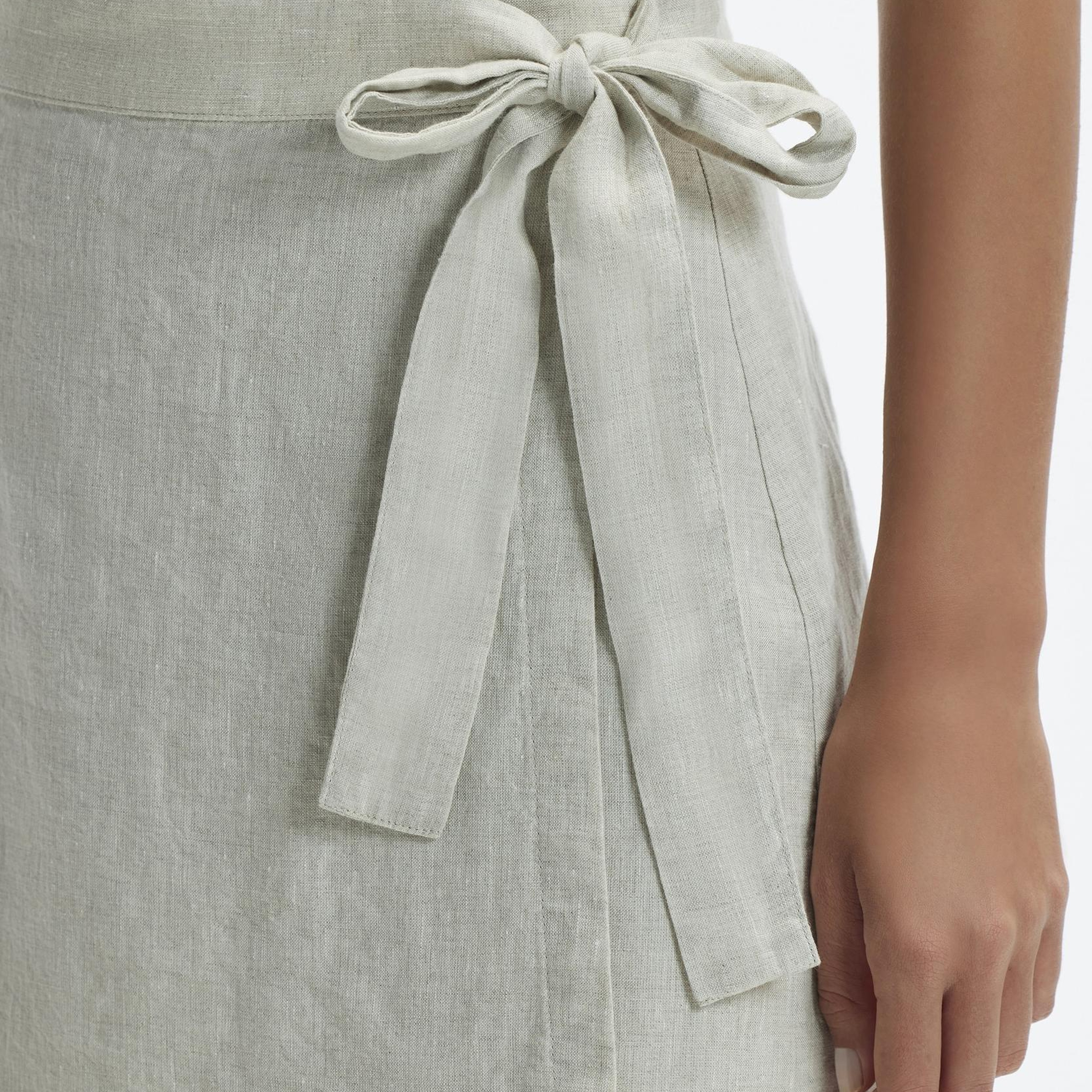 YARGICI Kruvaze Kapama Düz Kesim Kısa Etek