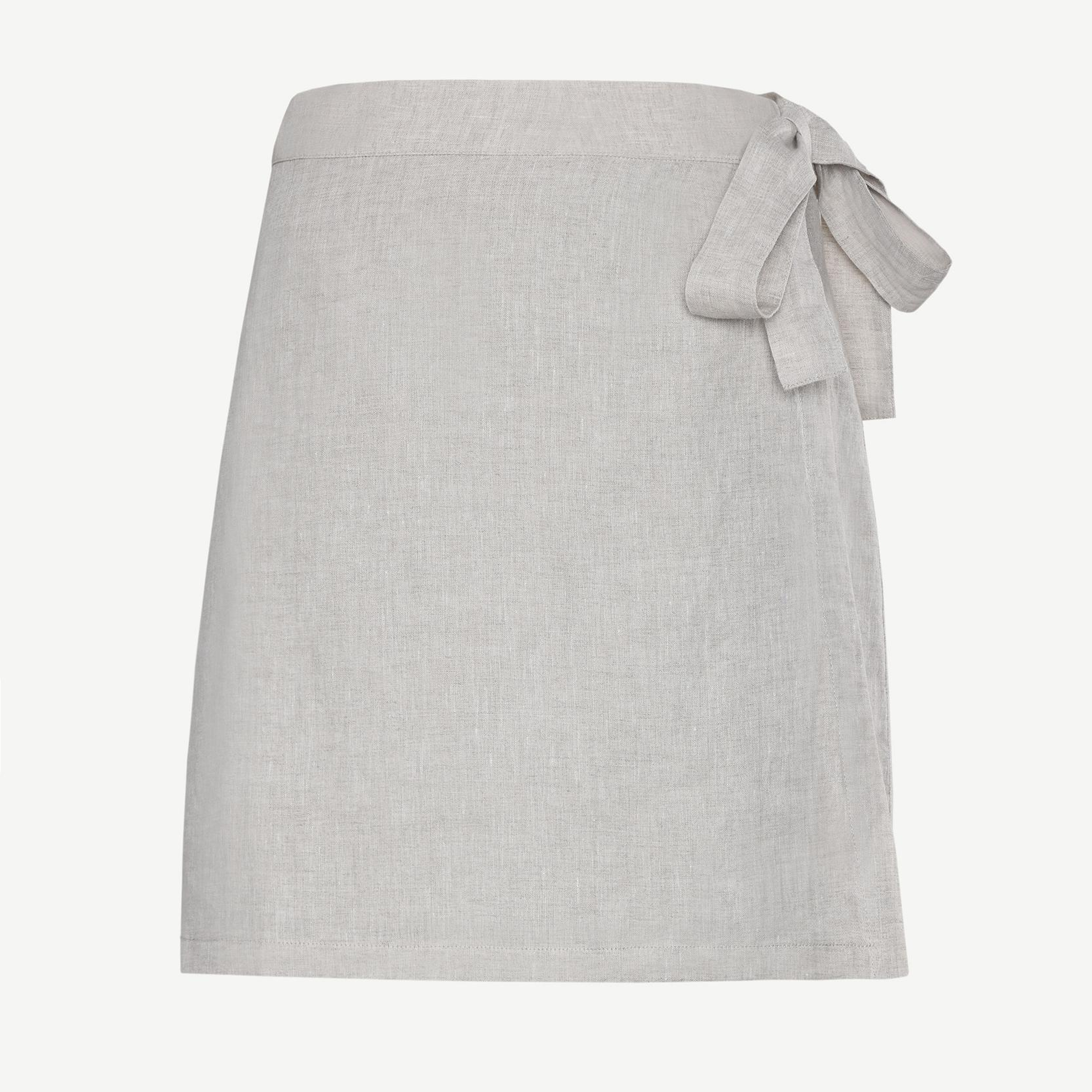 YARGICI Kruvaze Kapama Düz Kesim Kısa Etek