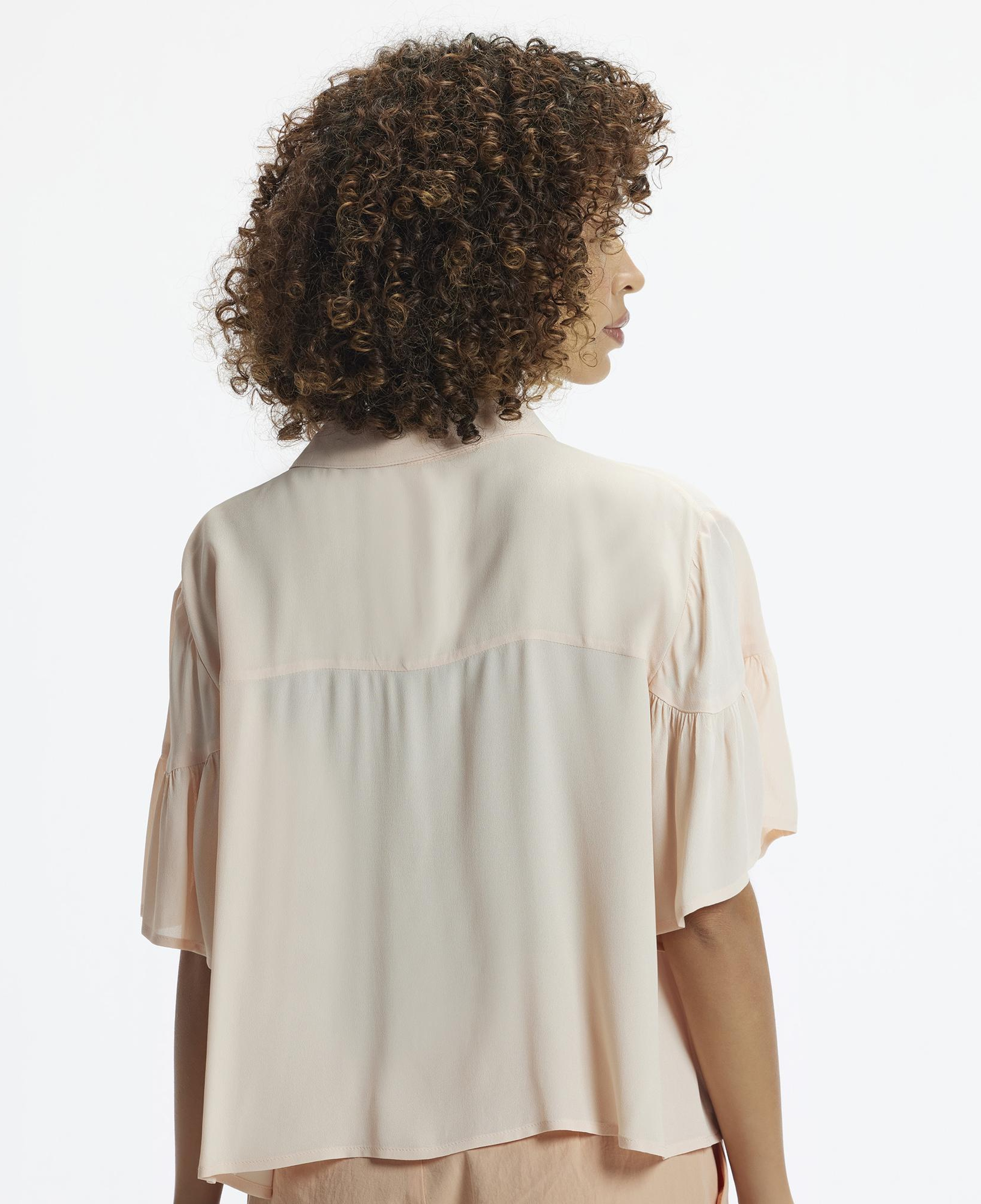 YARGICI Fırfırlı Kısa Kollu Gömlek