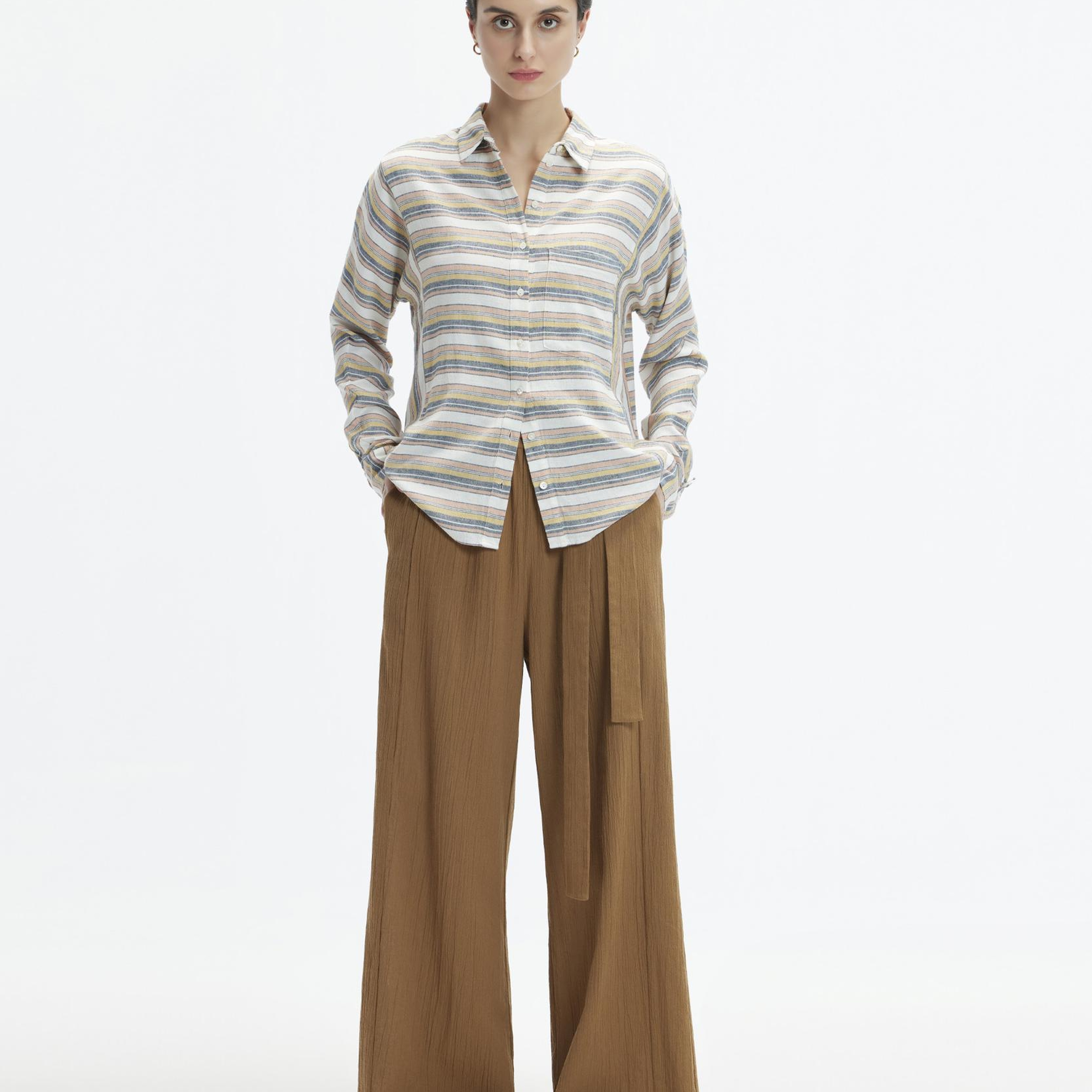 YARGICI Rahat Kesim Uzun Kollu Cepli Gömlek