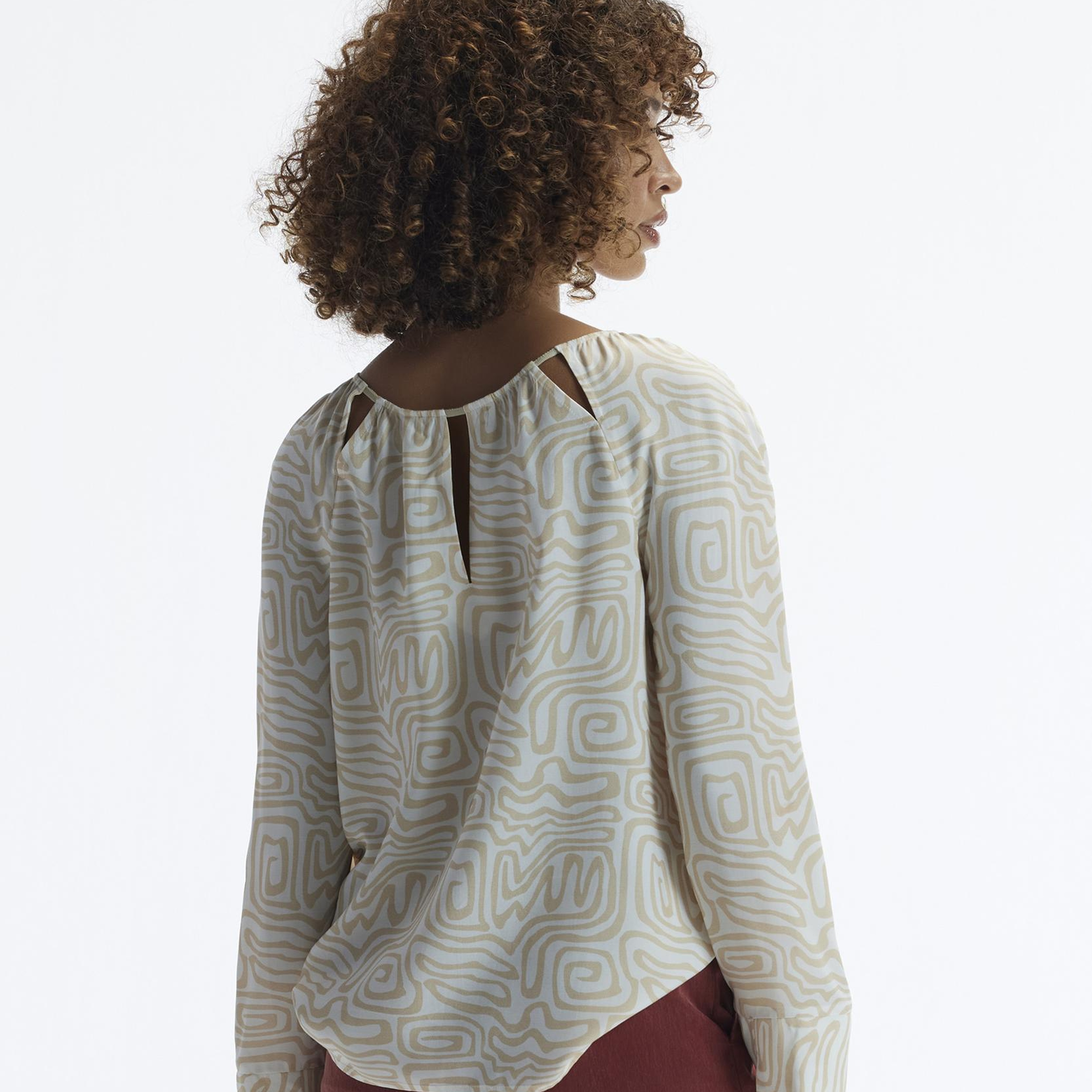 YARGICI Uzun Kollu Bisiklet Yaka Grogren Detaylı Bluz