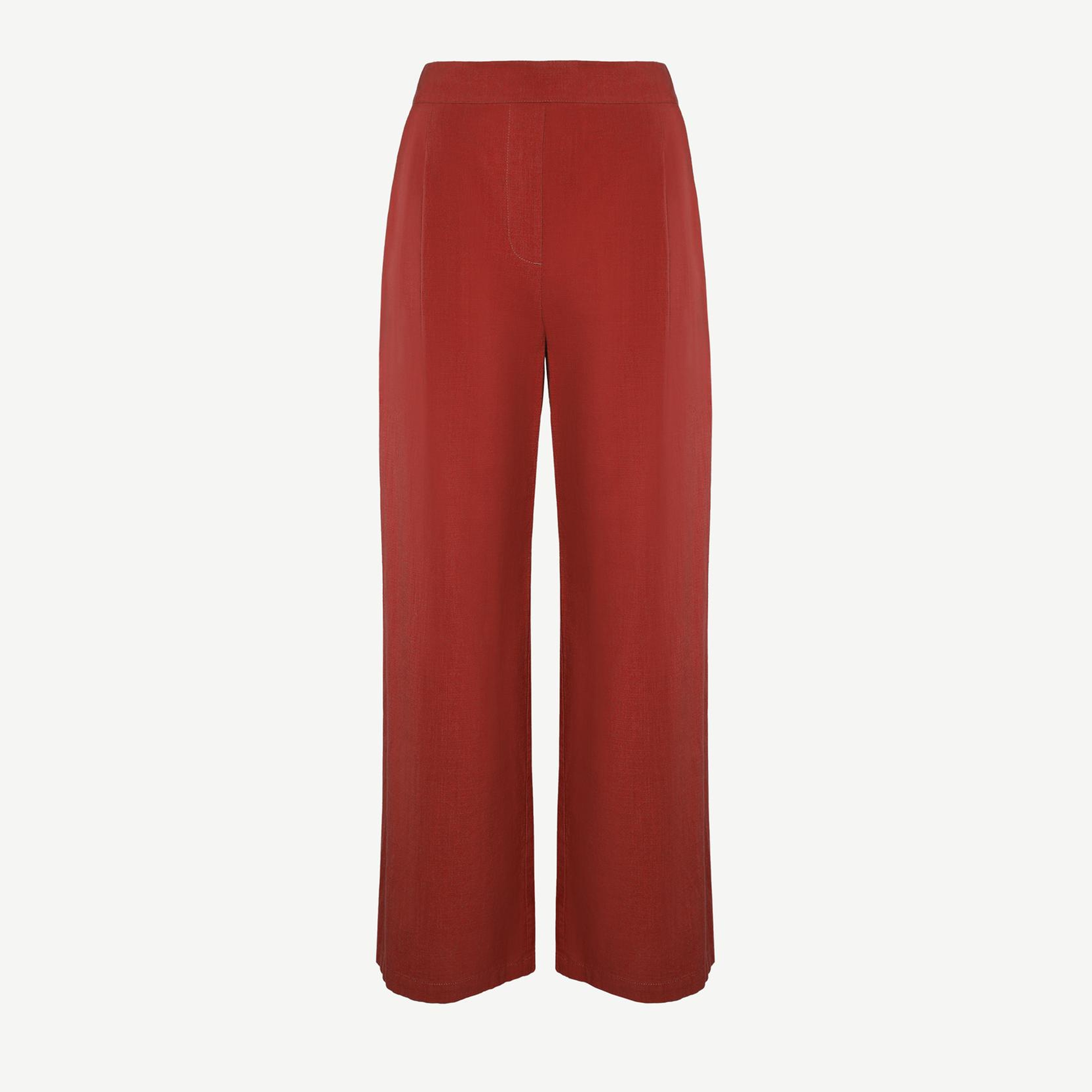 YARGICI Düz Kalıp Cepli Yandan Fermuarlı Pantolon