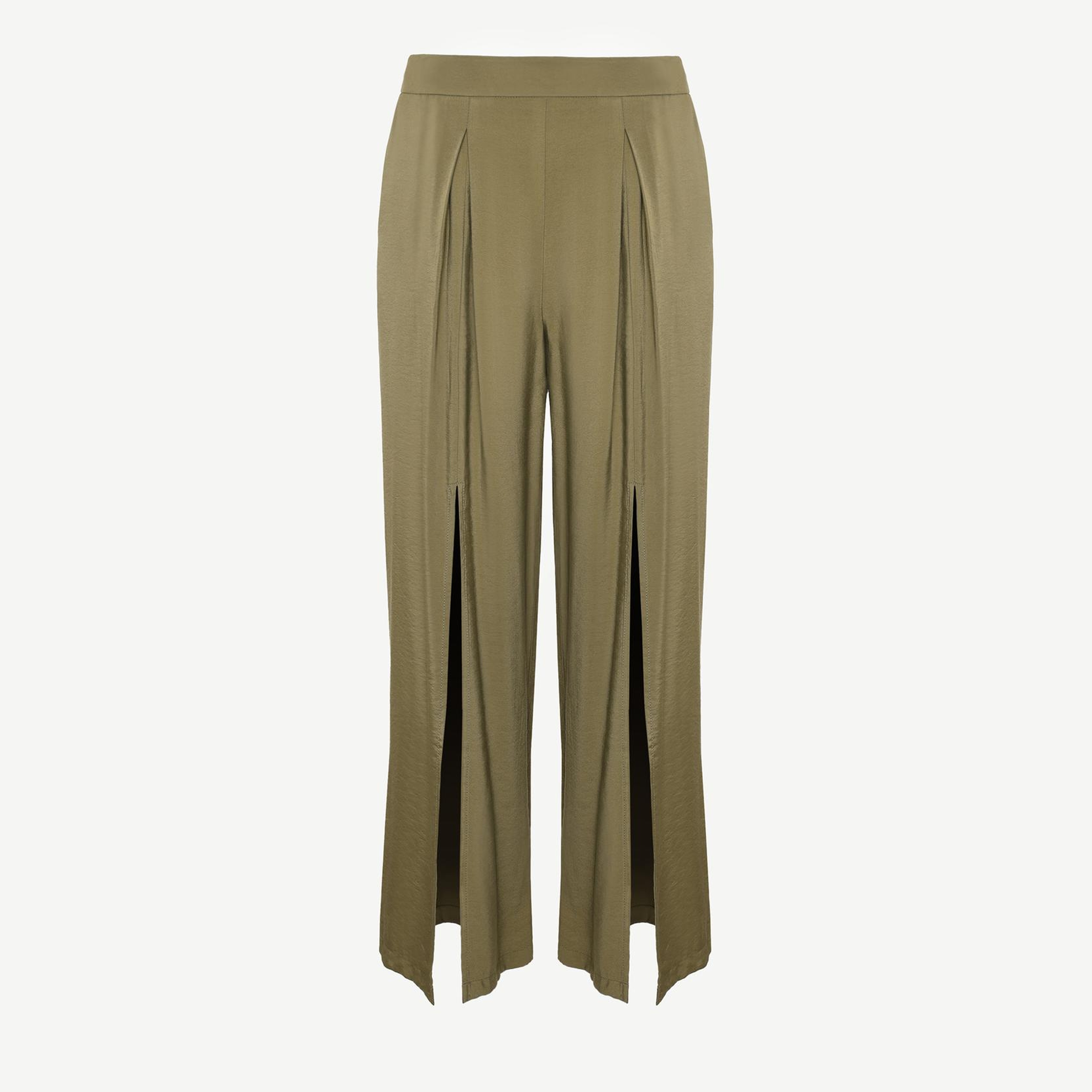 YARGICI Önü Yırtmaçlı Bol Kesim Pantolon