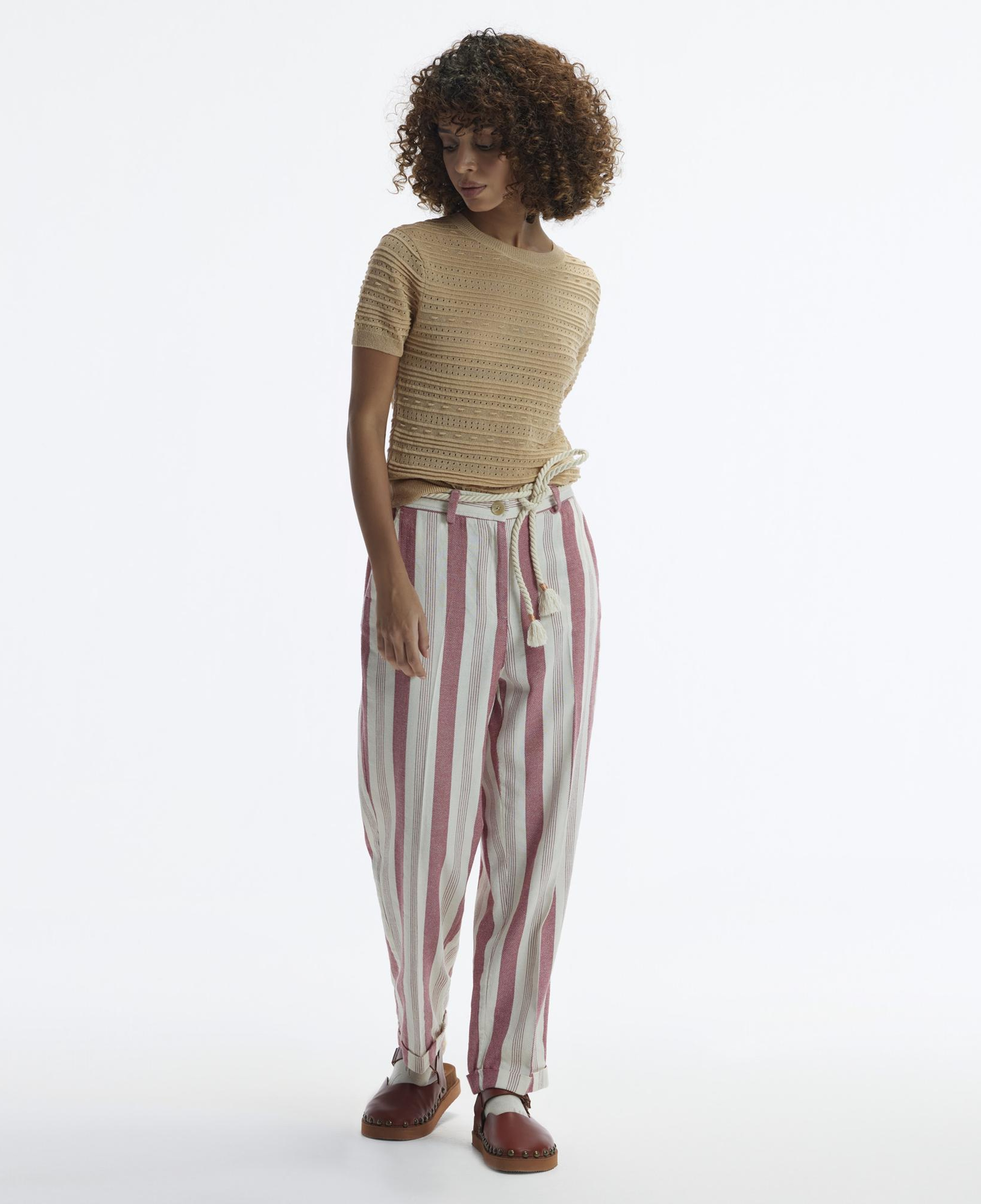 YARGICI Düz Kesim Duble Paça Kemerli Pantolon