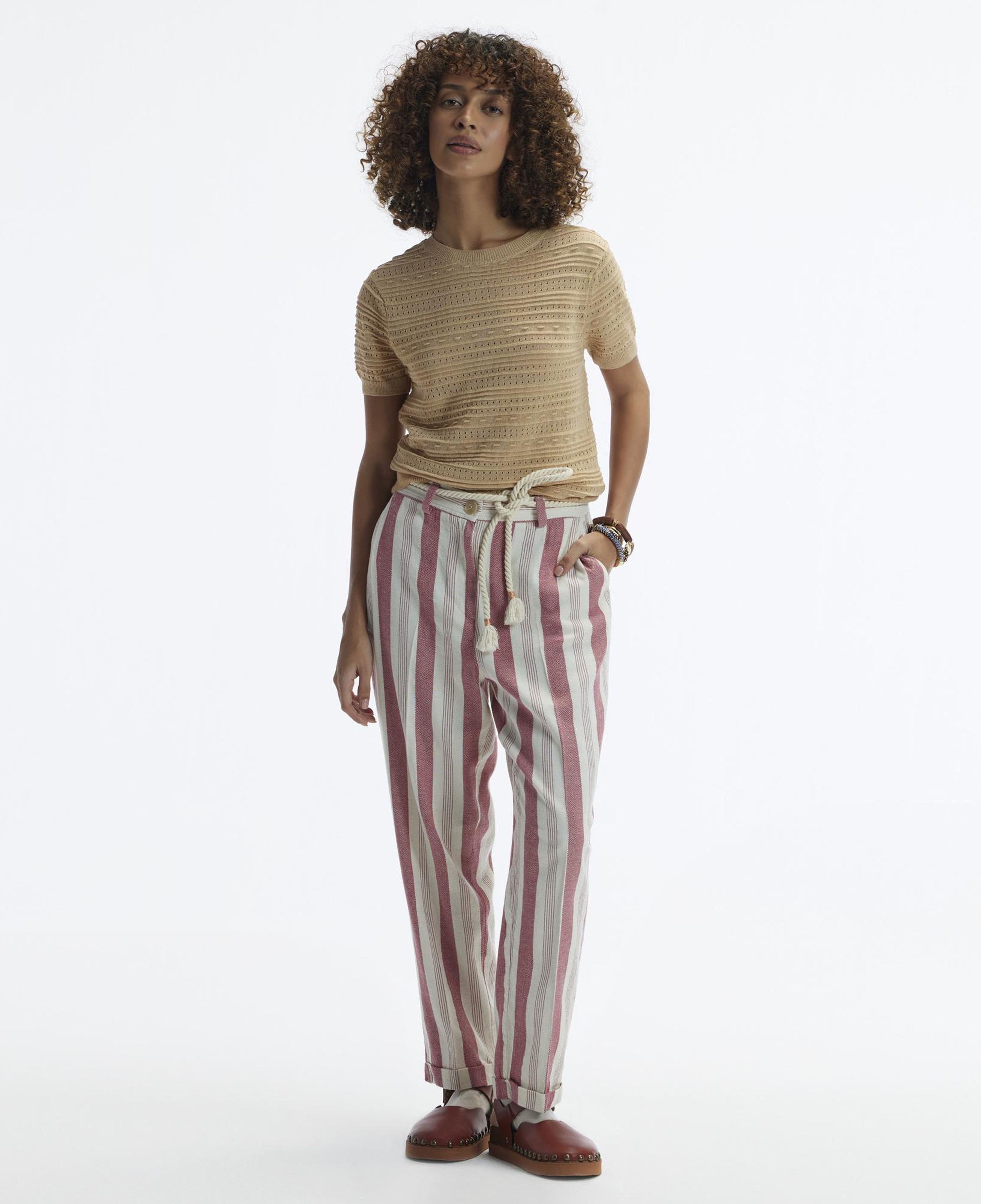 YARGICI Düz Kesim Duble Paça Kemerli Pantolon