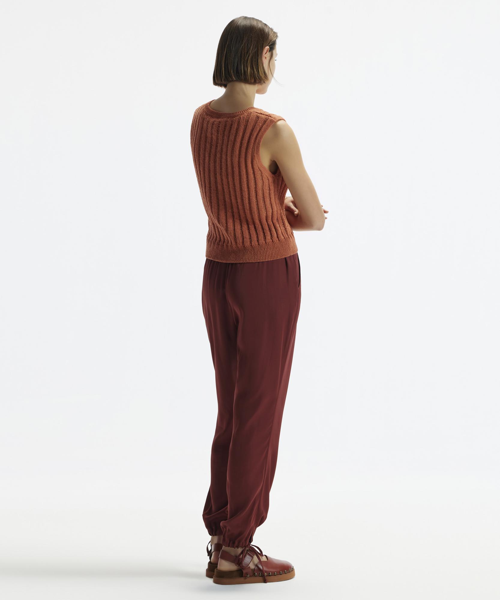 YARGICI Düz Kesim Paçası Bağlı  Pantolon