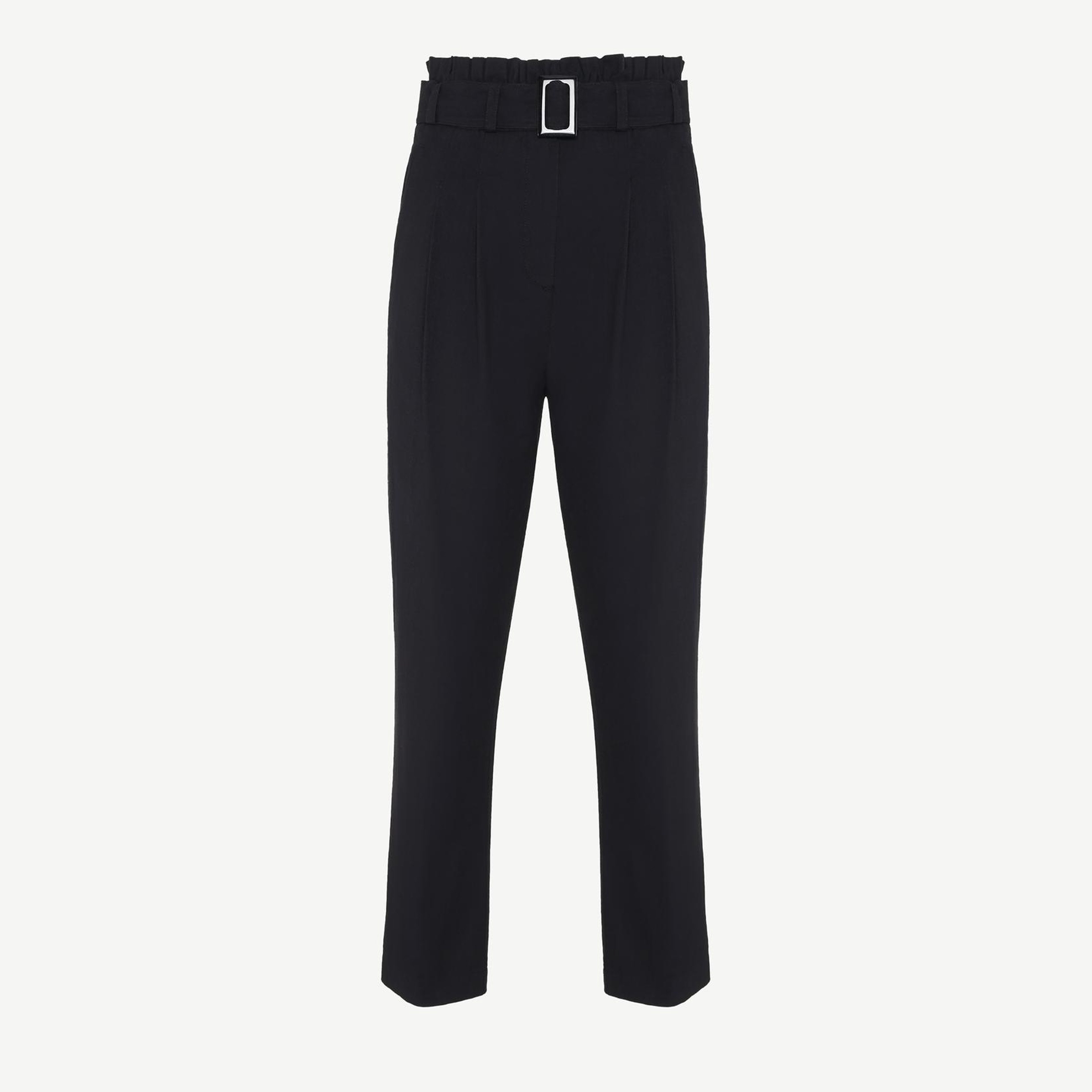 YARGICI Havuç Kesim Beli Fırfırlı Kemerli Pantolon