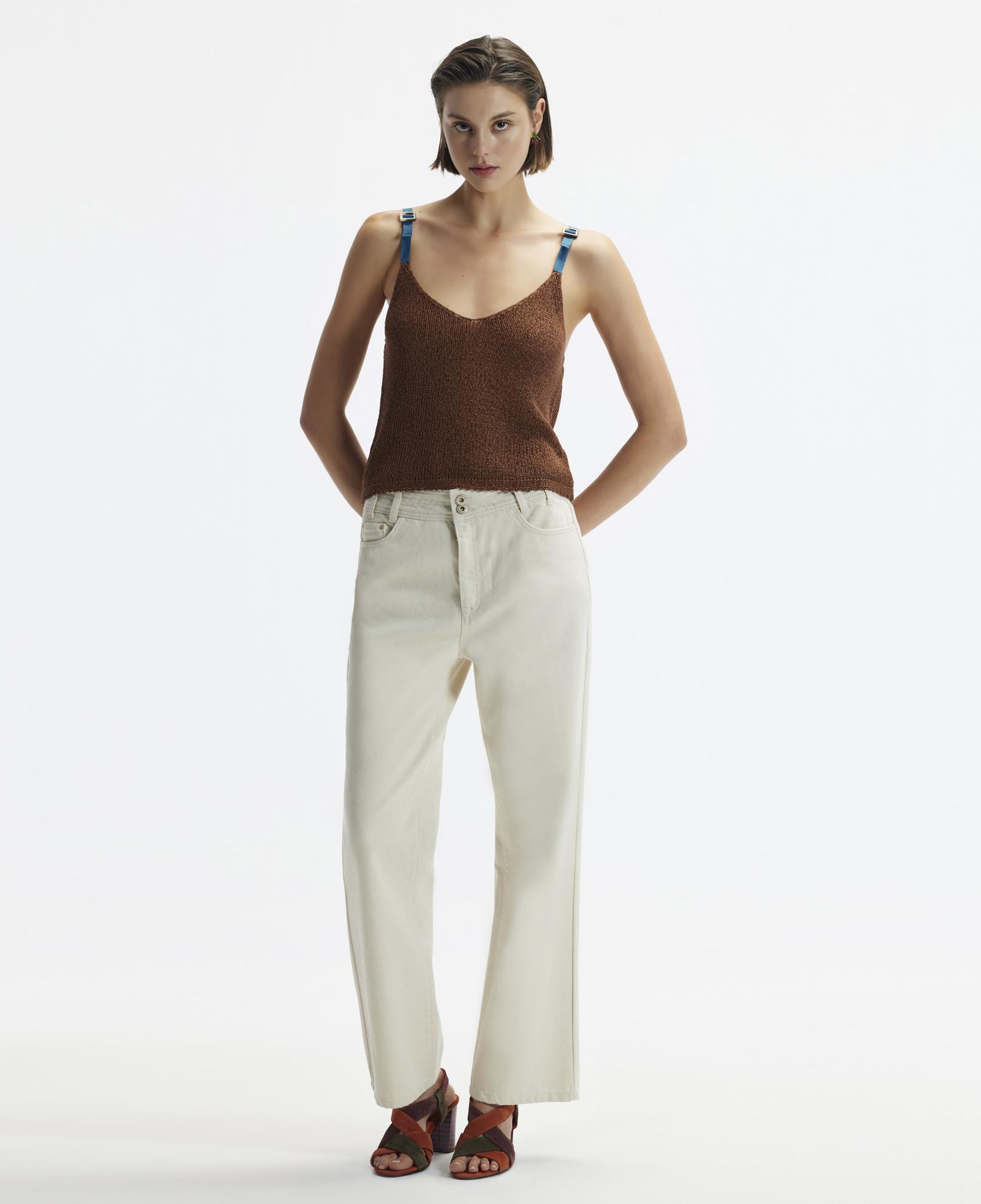 YARGICI Kemer Detaylı Cropeed Fit Non-Denim Pantolon