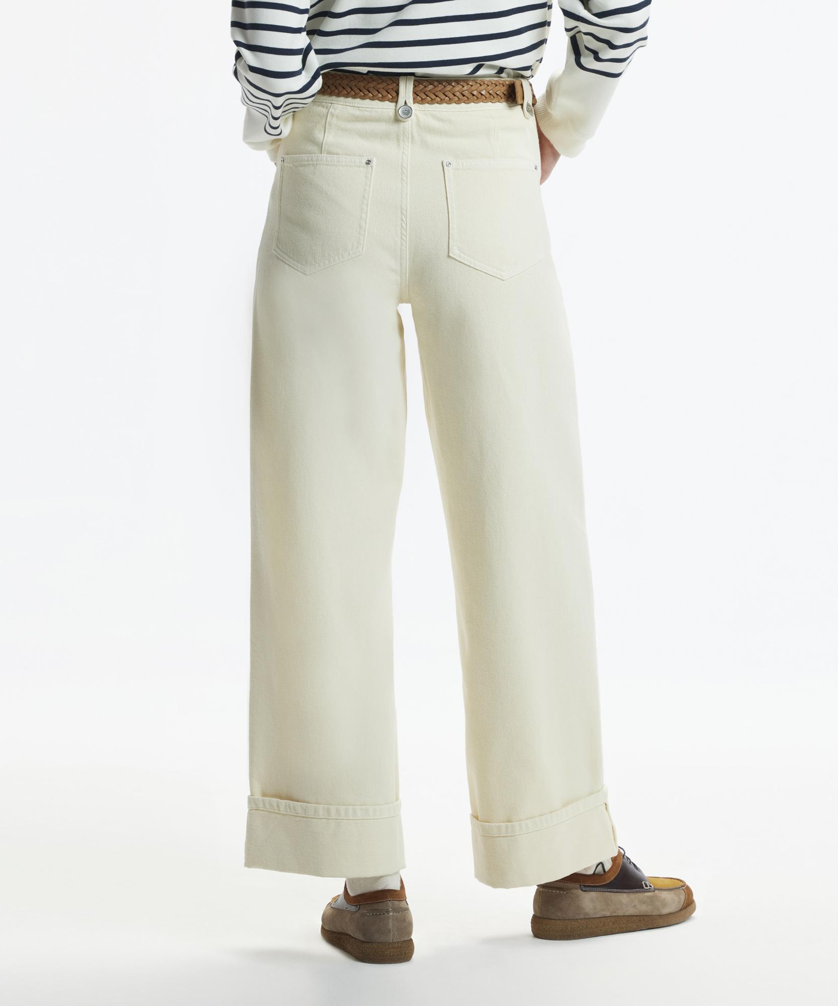 YARGICI Kıvrık Paçalı Rahat Kesim Denim Pantolon