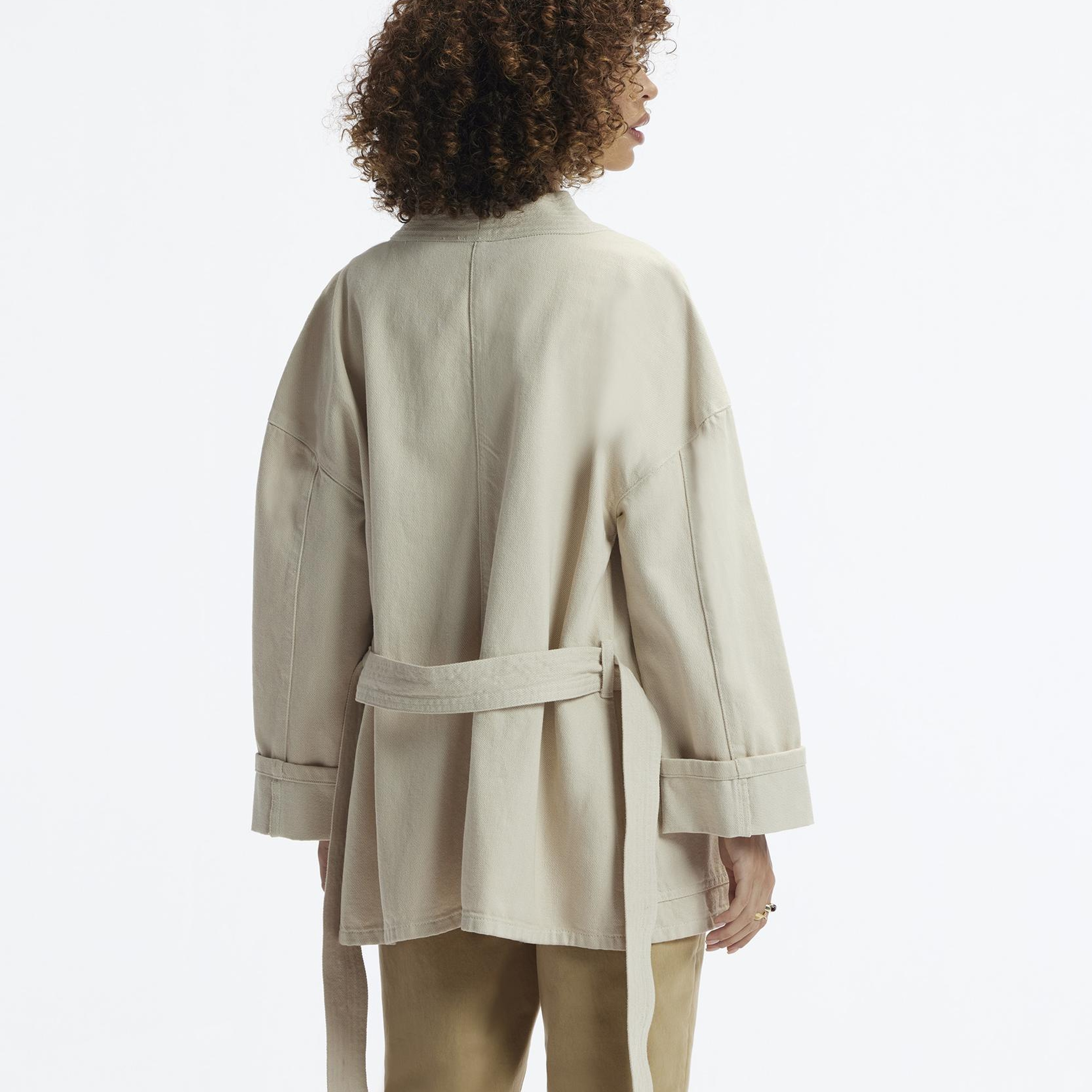 YARGICI Kemer Detaylı Non Denim Pardösü