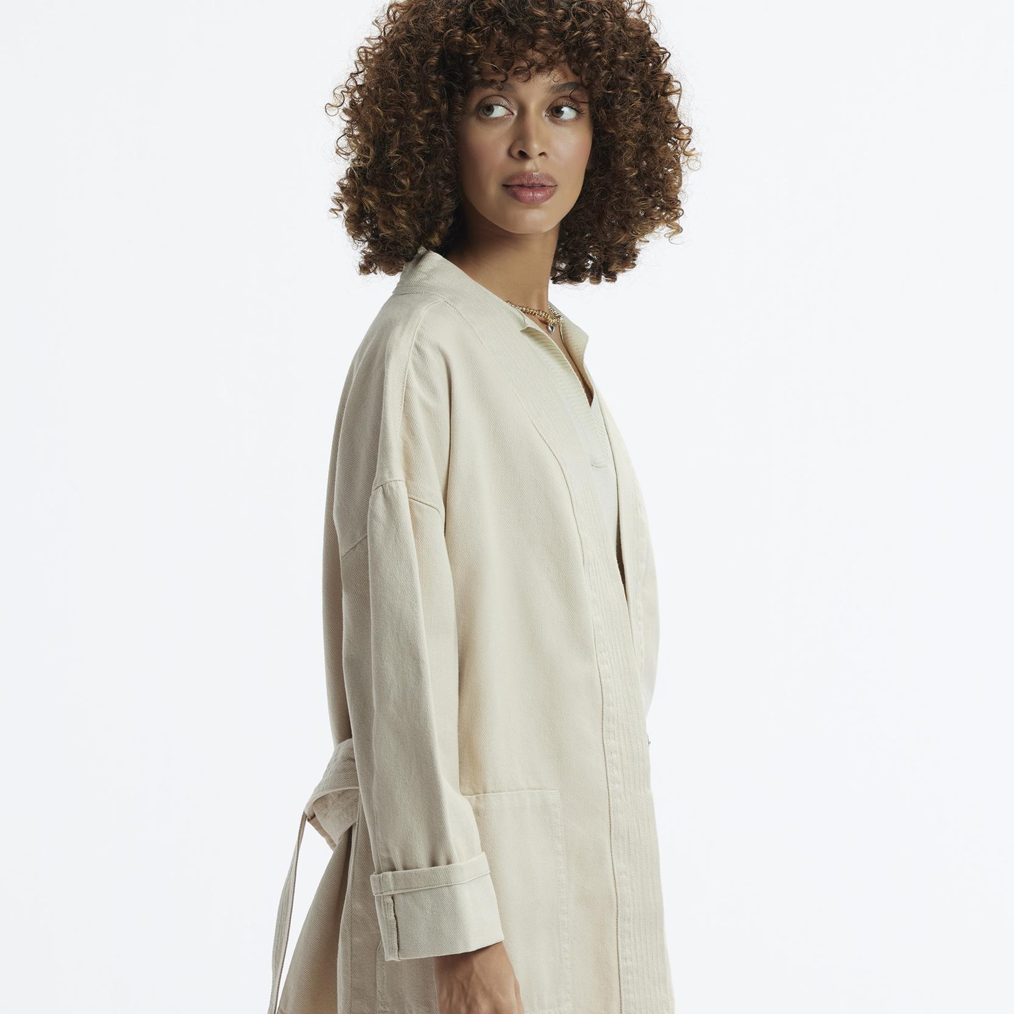 YARGICI Kemer Detaylı Non Denim Pardösü