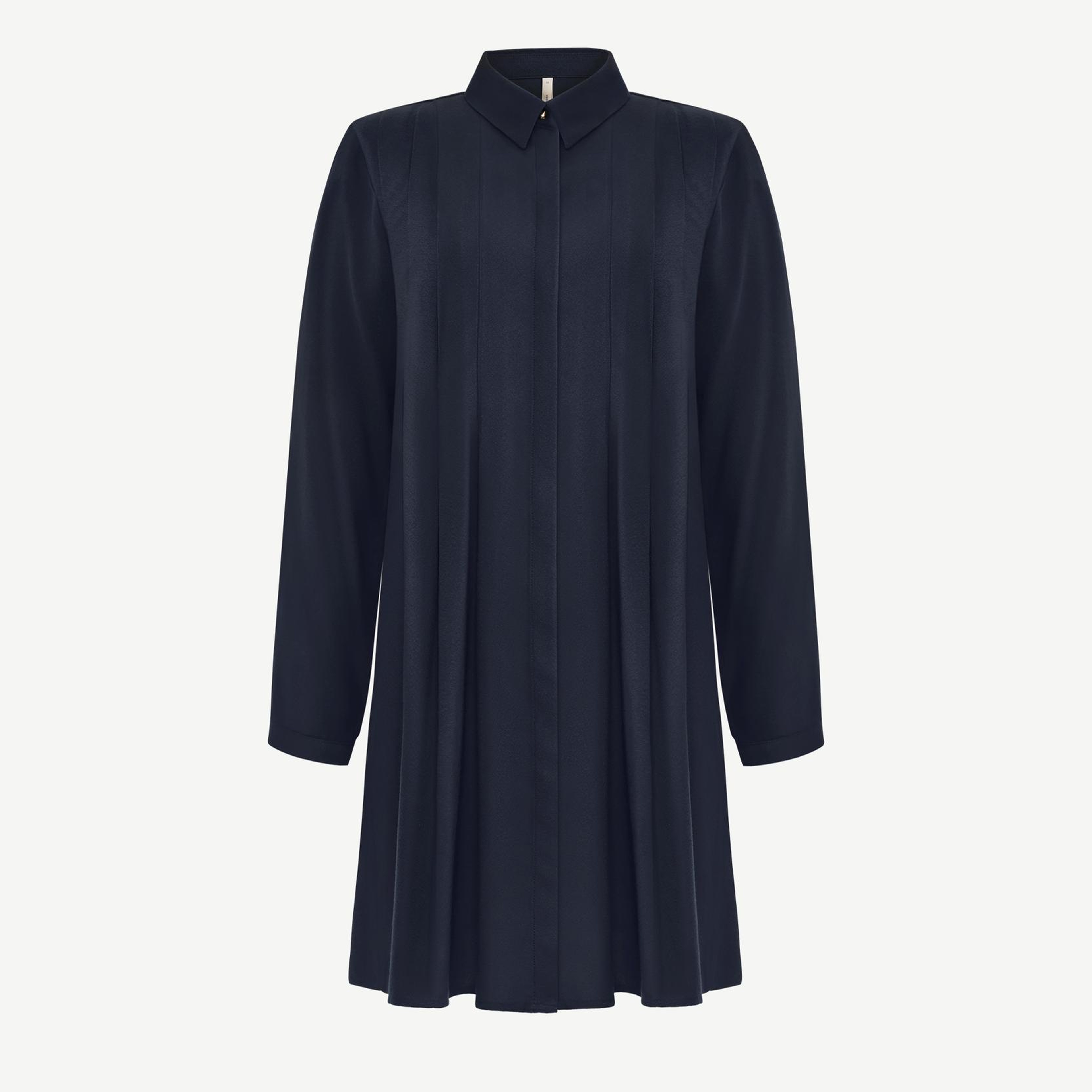 YARGICI Bol Gömlek Yaka Uzun Kol Elbise