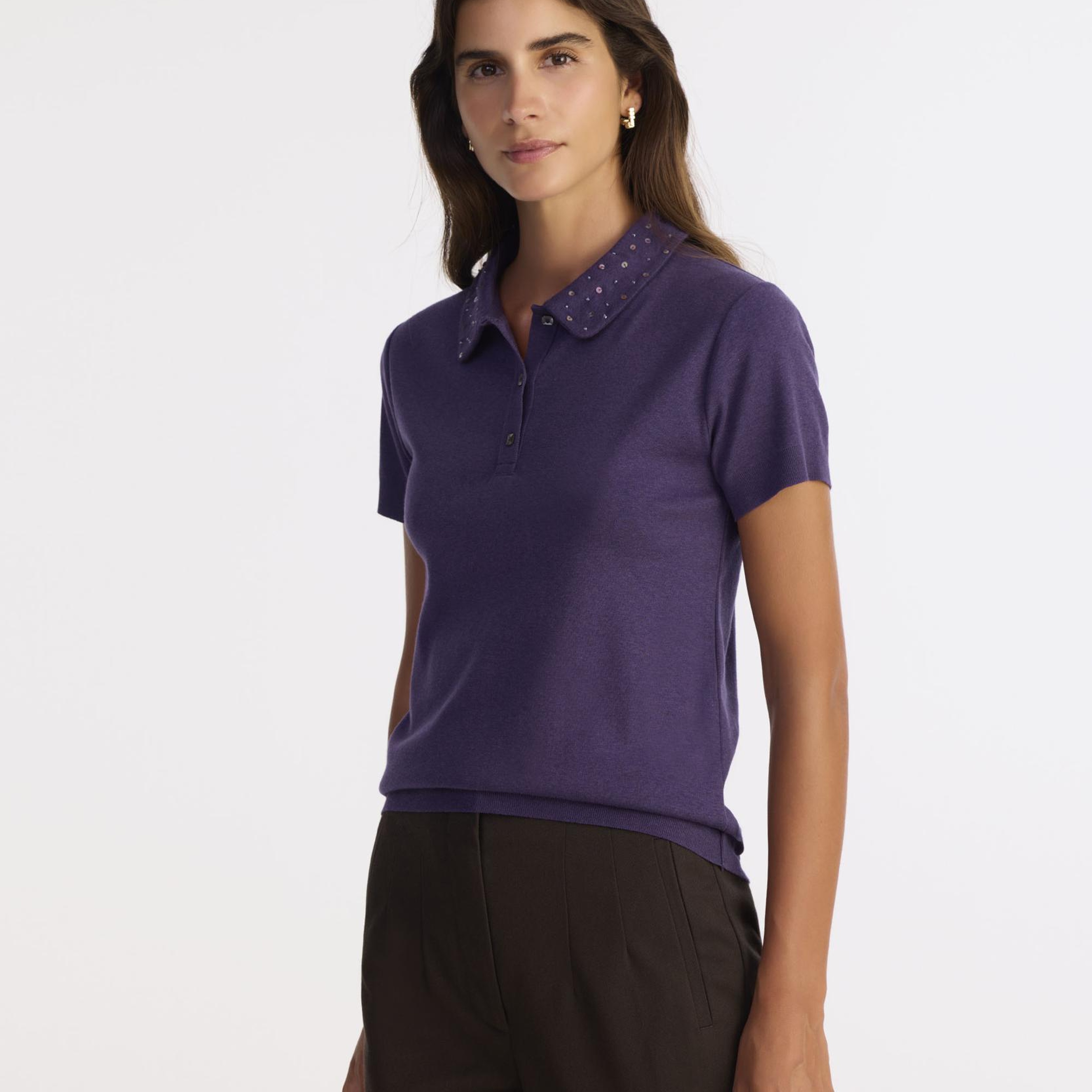 YARGICI Regular Polo Yaka Kısa Kol Kazak