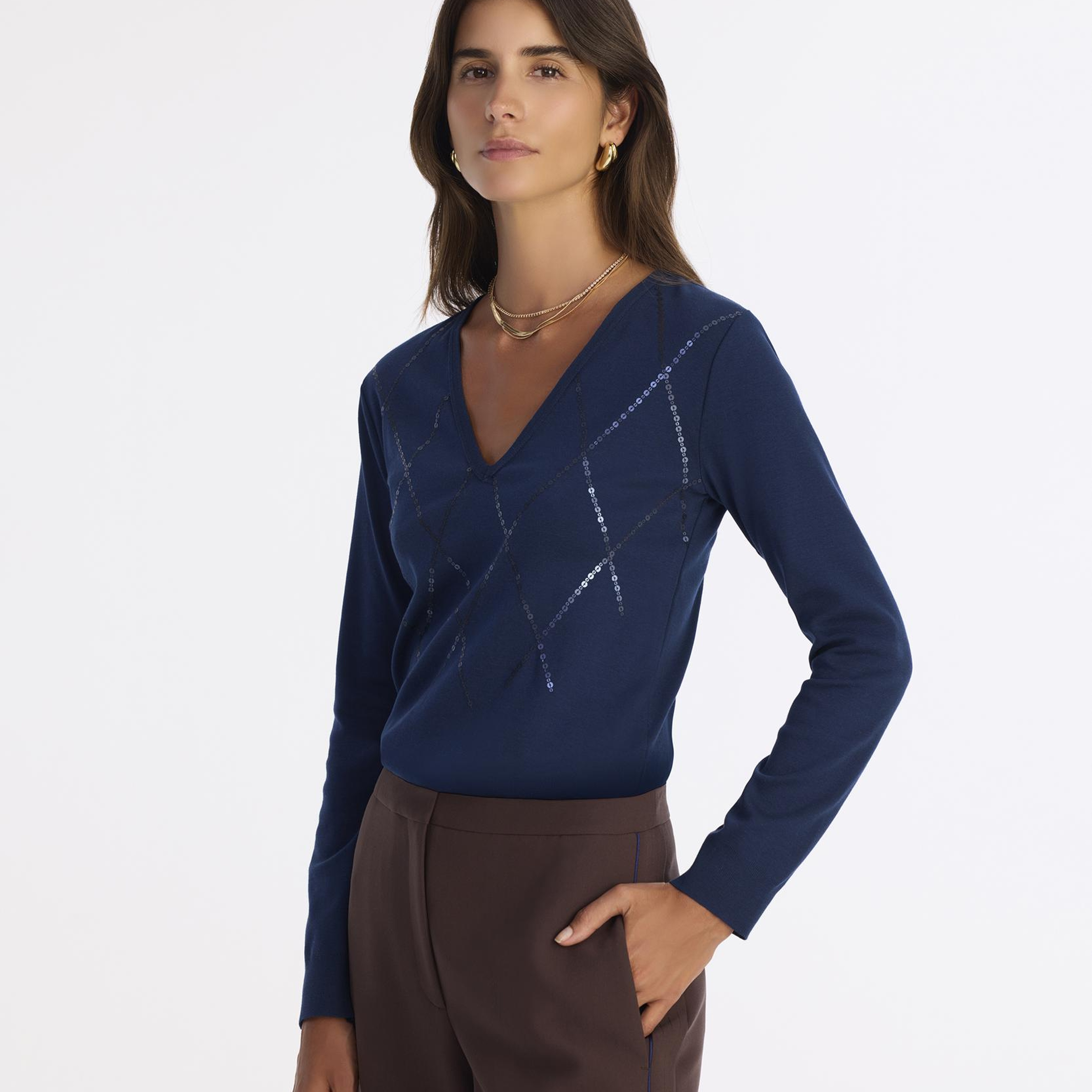 YARGICI Regular V Yaka Uzun Kol Kazak