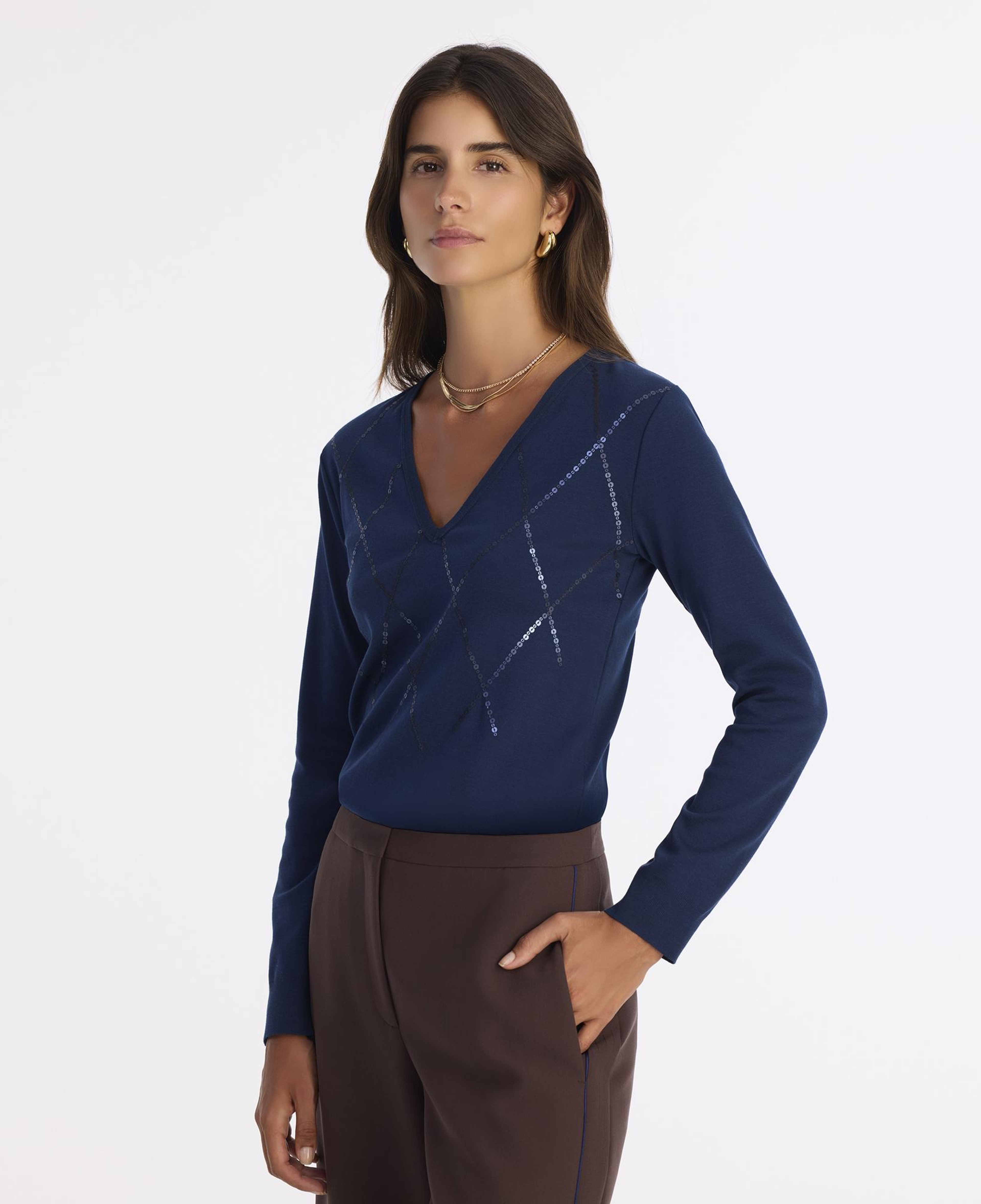 YARGICI Regular V Yaka Uzun Kol Kazak