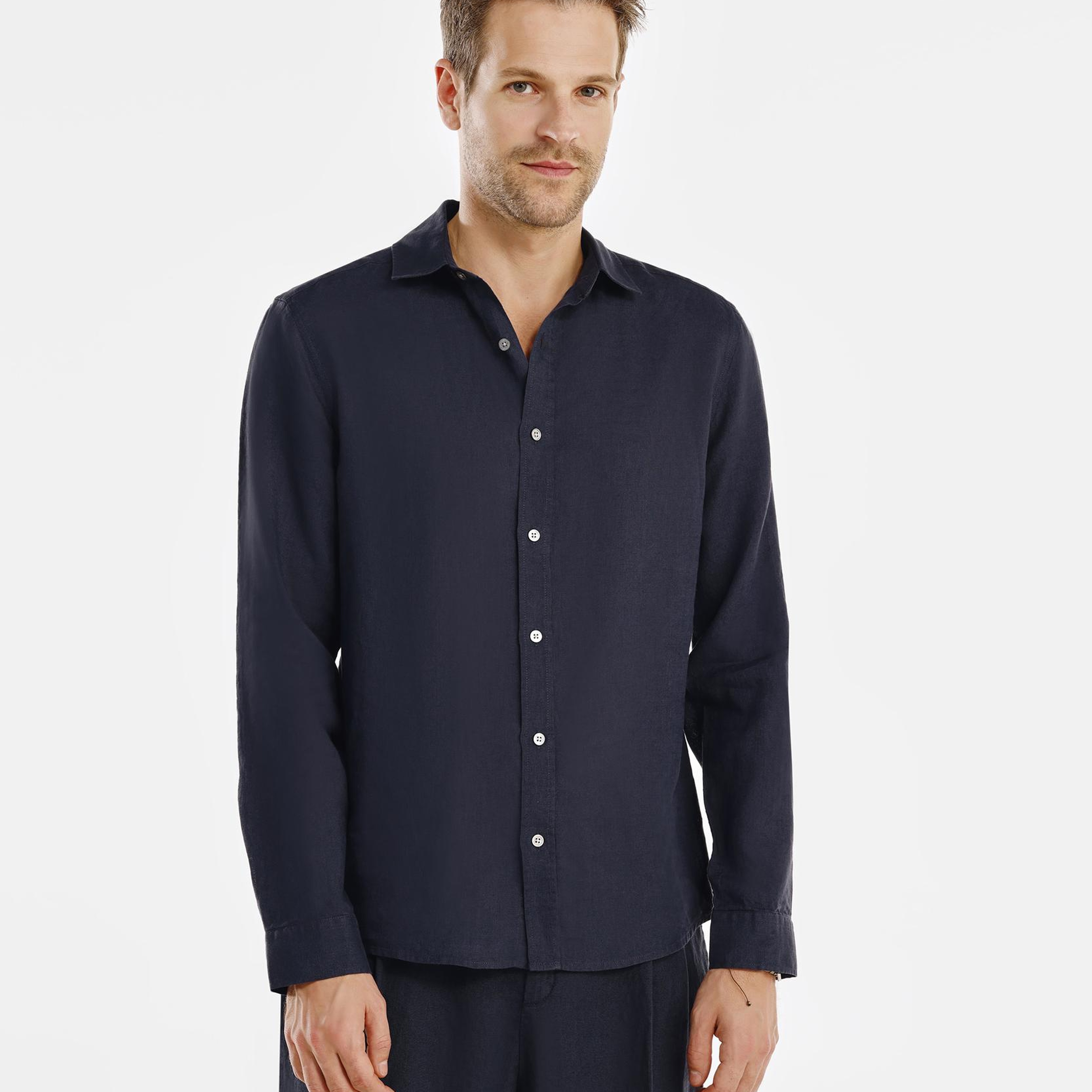 YARGICI Erkek Keten Gömlek