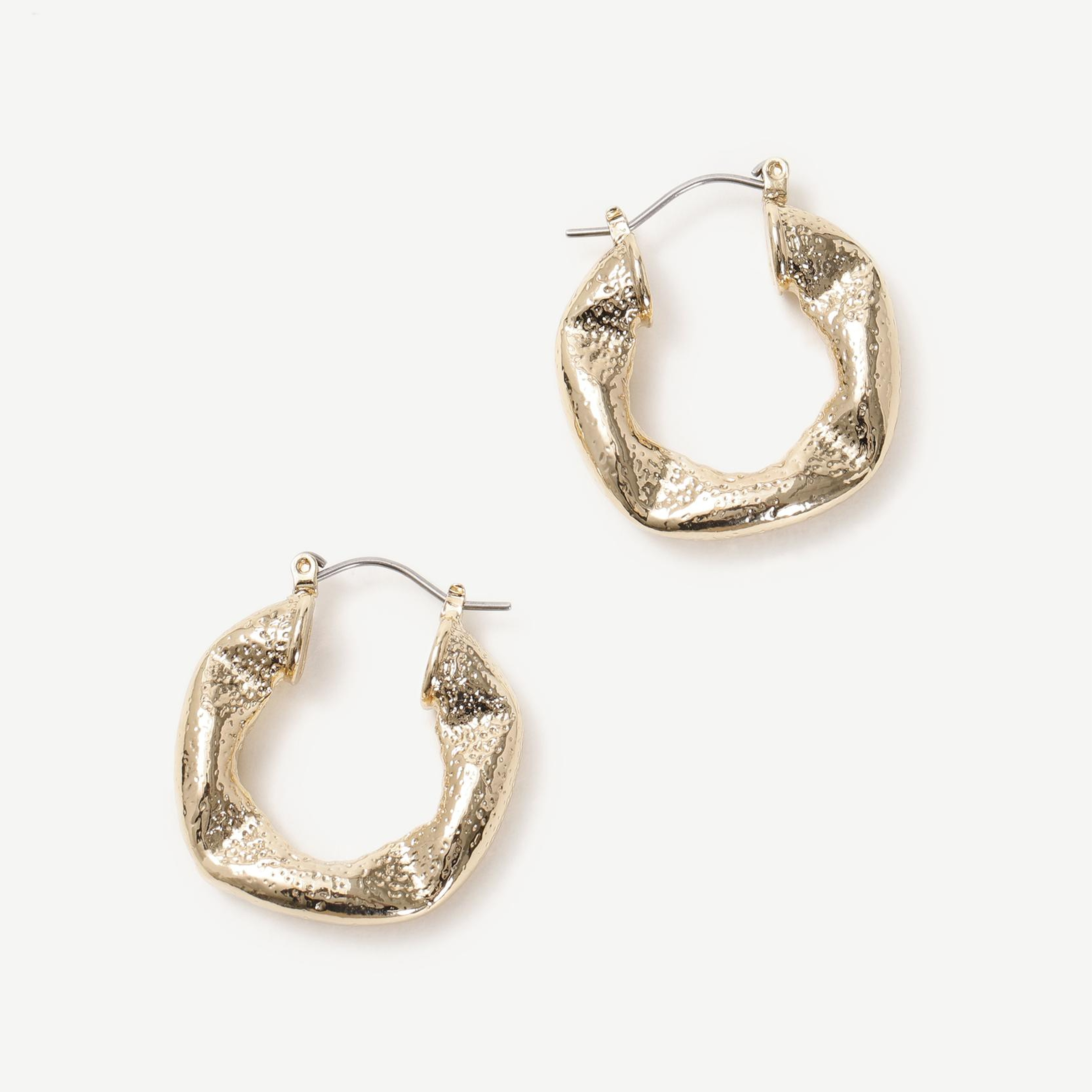 YARGICI Asimetrik Formlu Gold Küpe