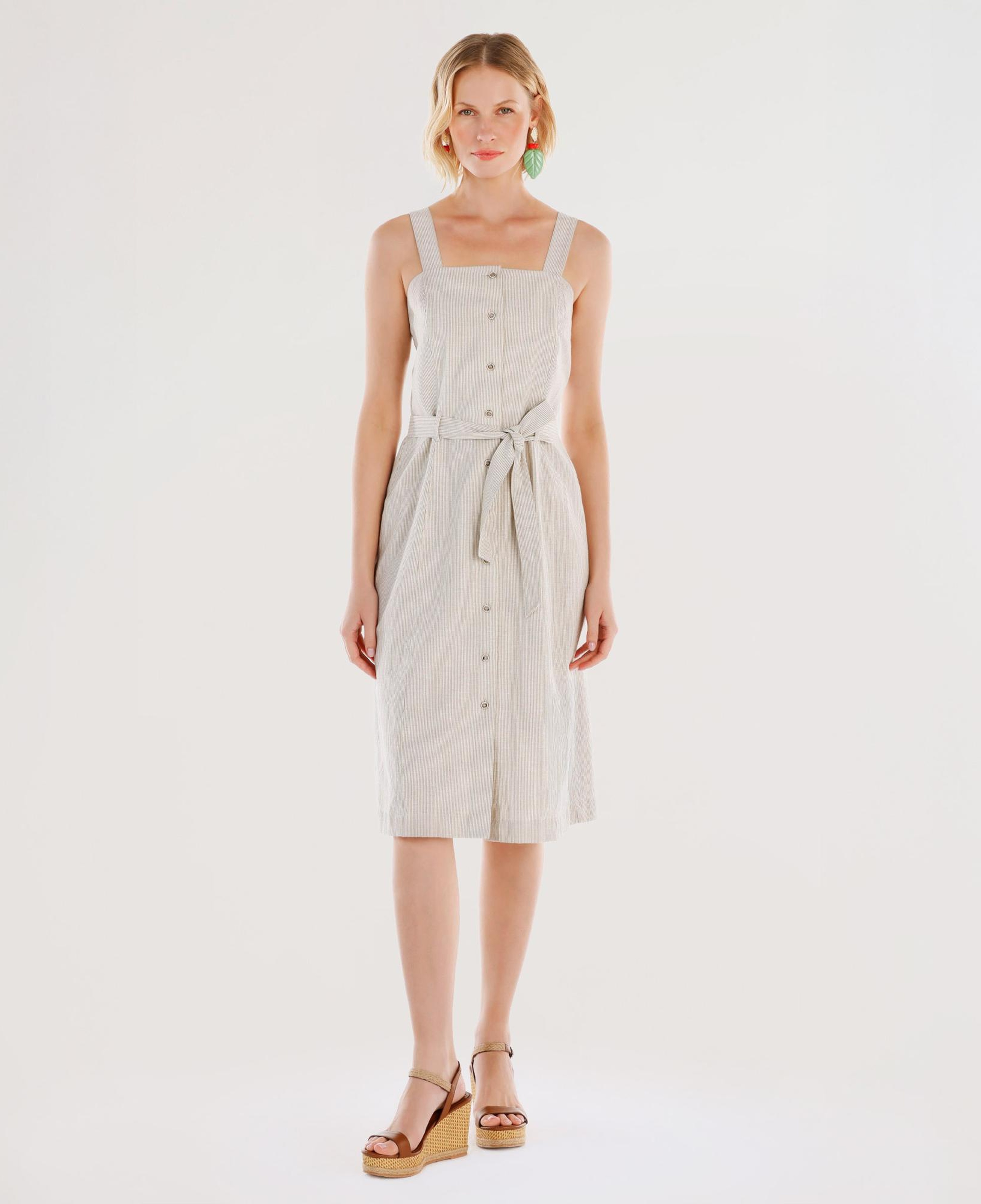 YARGICI Kemer Detaylı Askılı Uzun Elbise